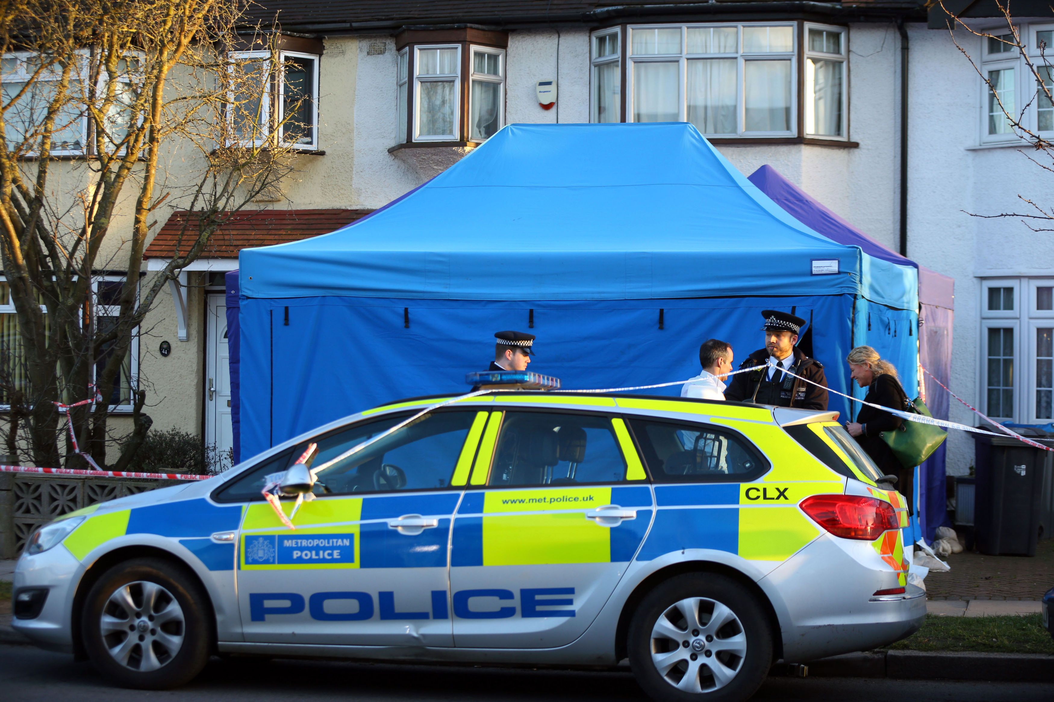 Police outside home of Nikolai Glushkov