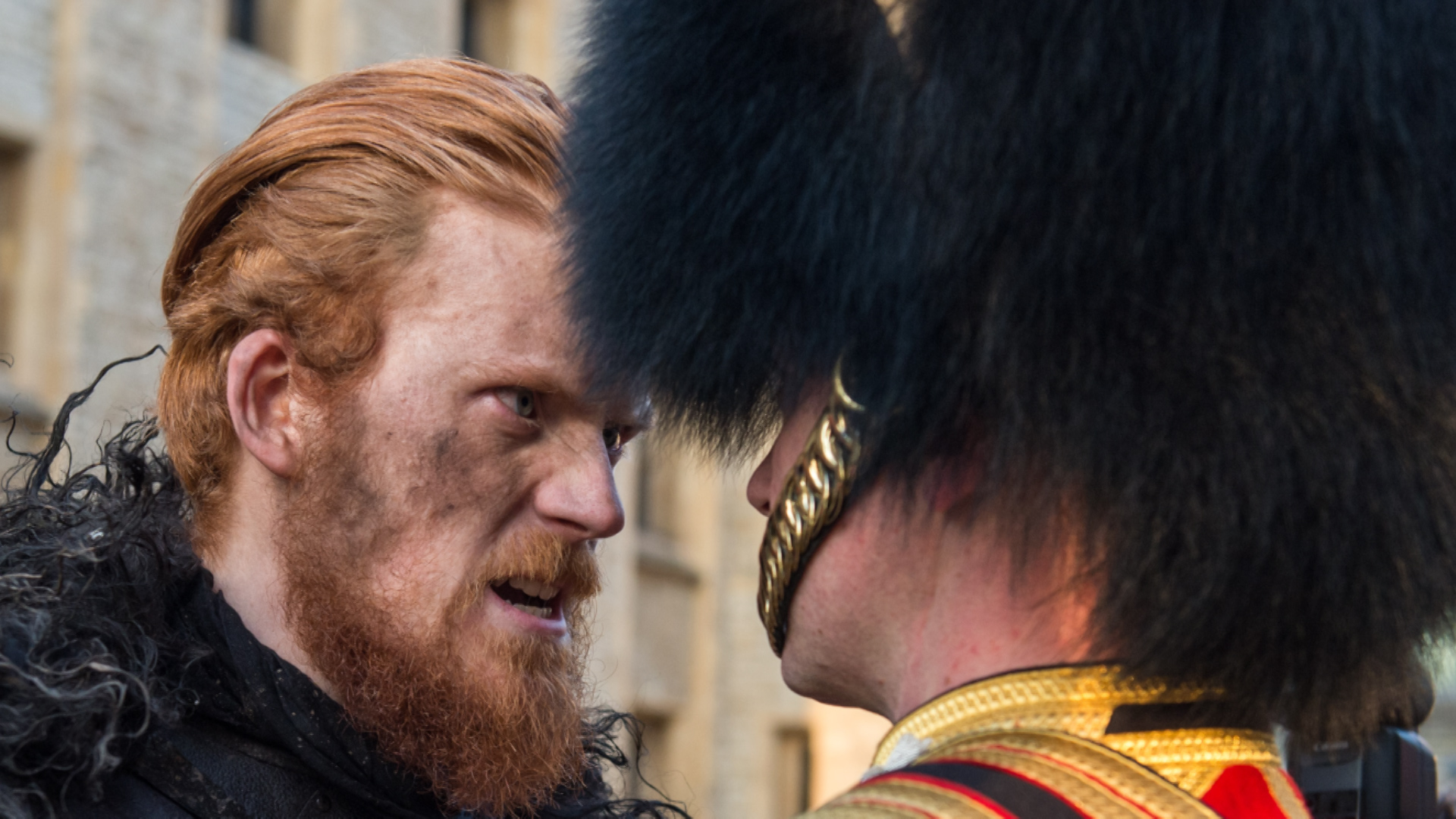 Twelve actors were transformed into The Night’s Watch for the stunt, by a team of stylists and make-up artists (Picture: MOD).