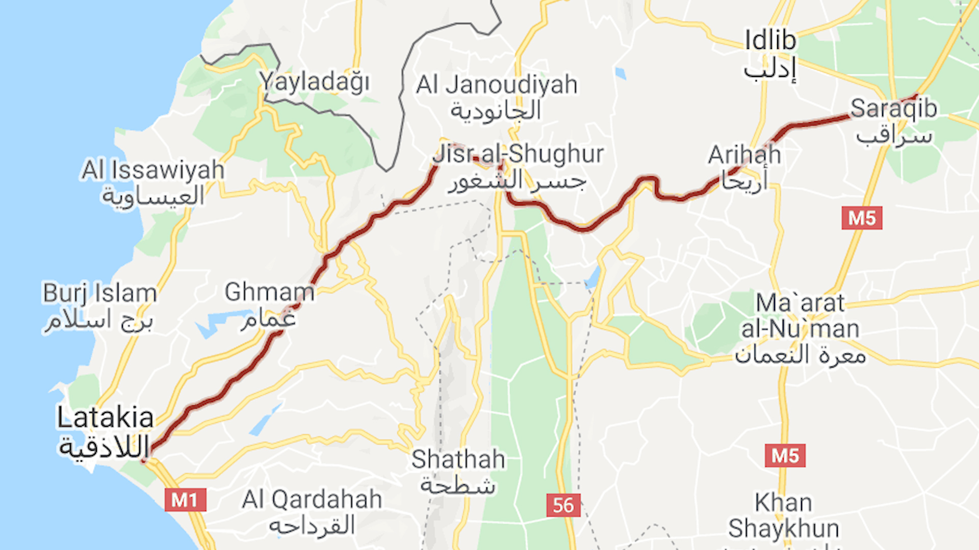 Google Image of M4 in Syria 150320 CREDIT Google Maps.jpg