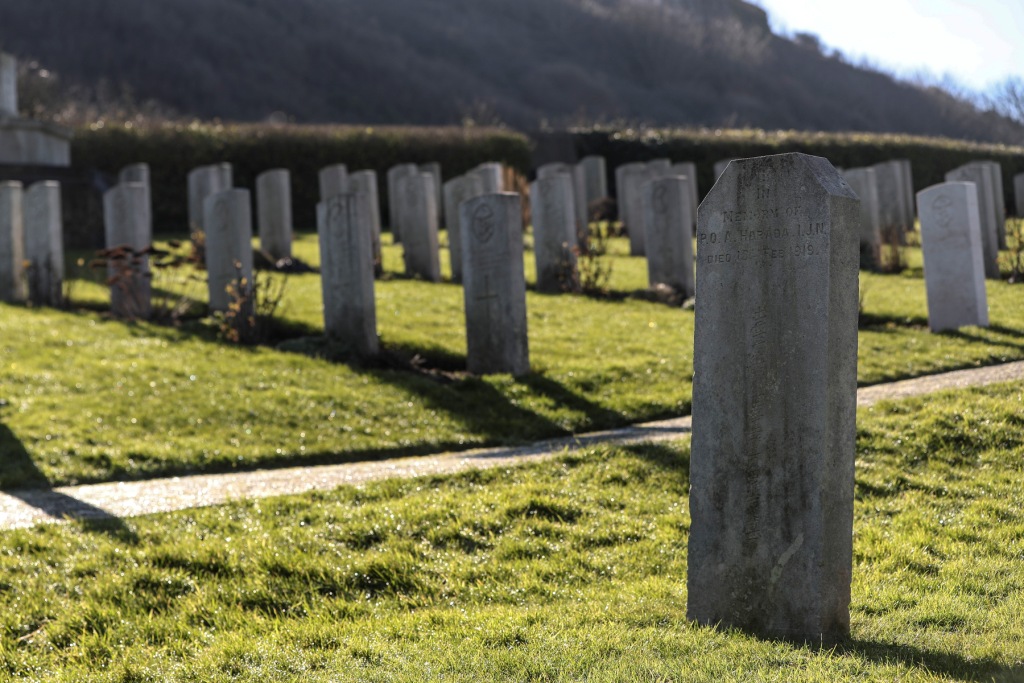 Grave of Petty Officer Asayoshi Harada at Royal Navy Cemetery in Portland Dorset 