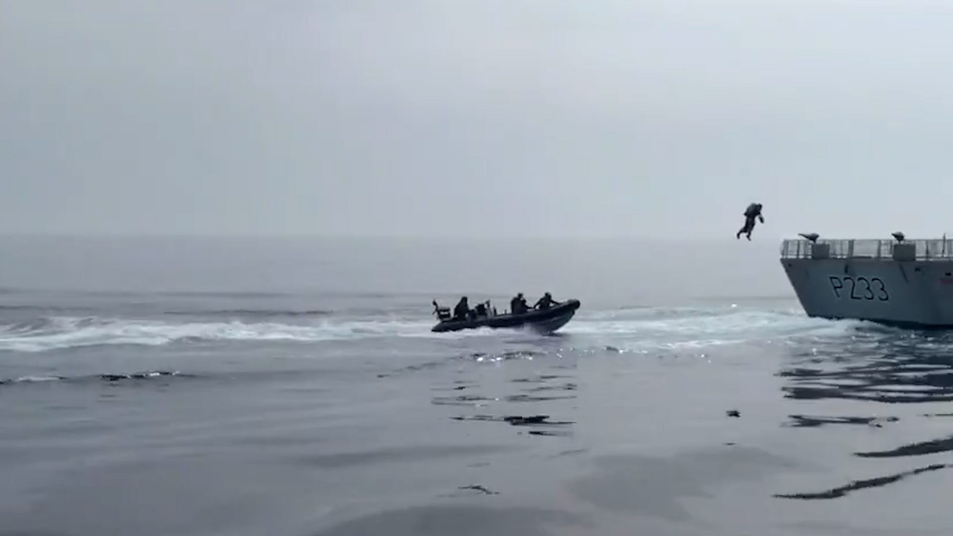 Gravity Jet Pack Trials HMS Tamar Royal Marines 1 CREDIT ROYAL NAVY