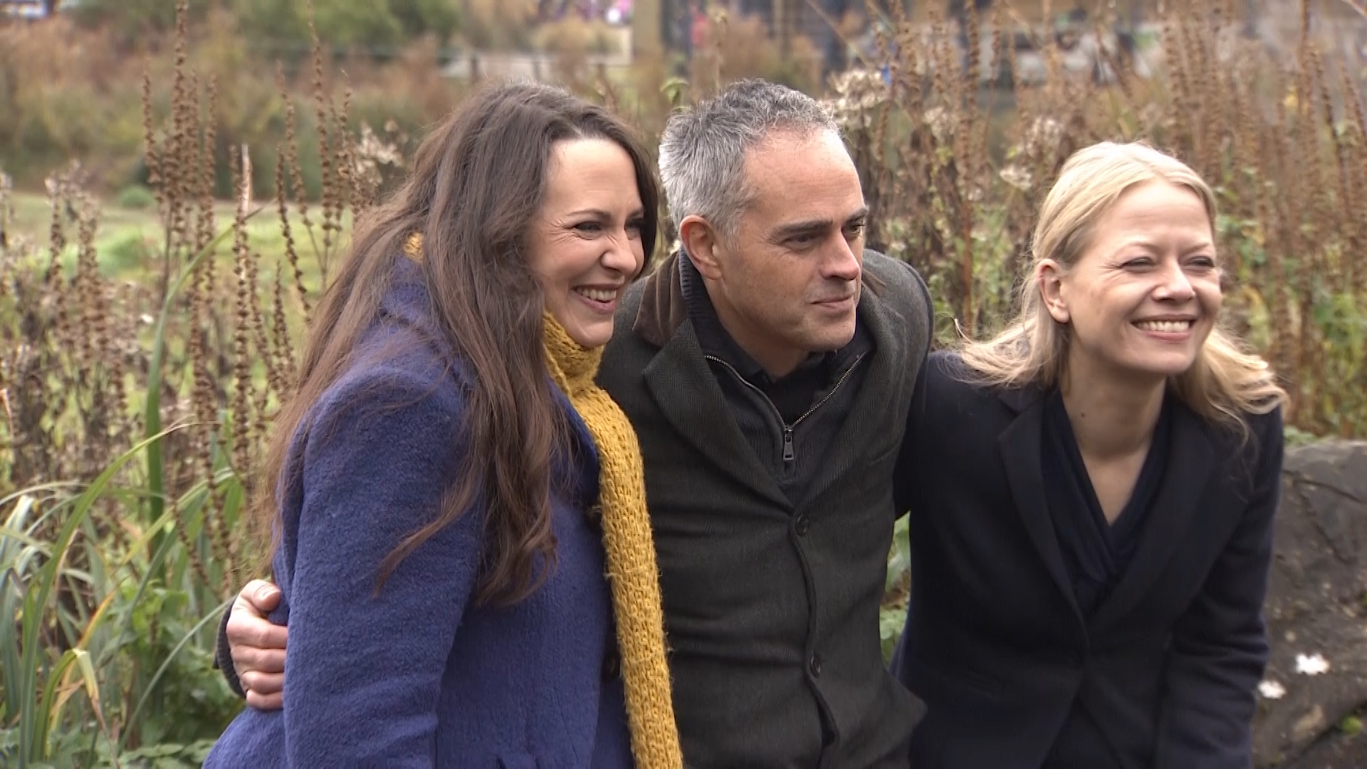 Green Party members Amelia Womack, Jonathan Bartley and Sian Berry at 2019 manifesto launch