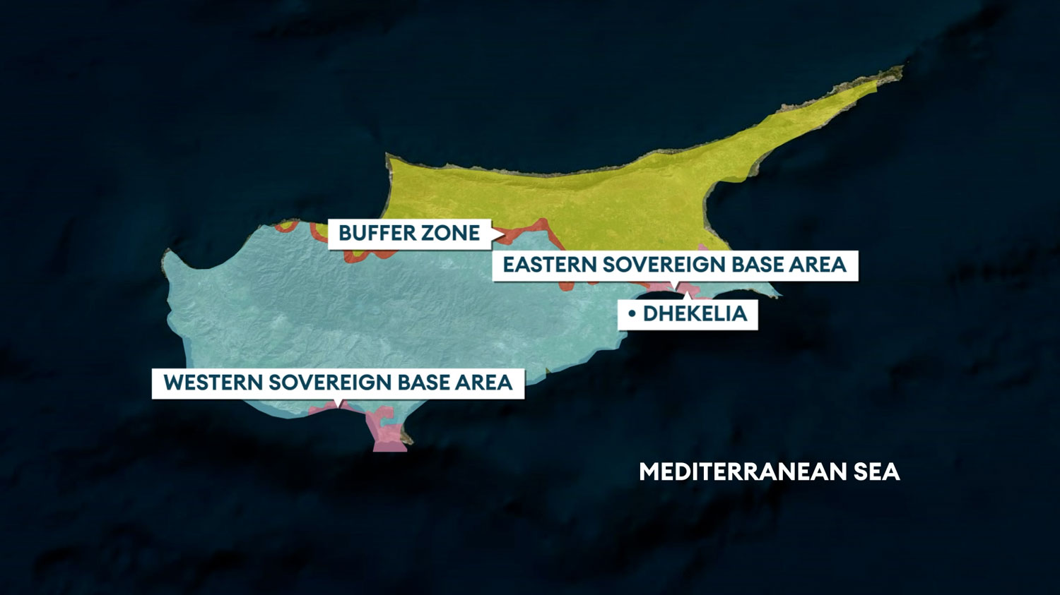 Green Line Buffer Zone Cyprus map CREDIT BFBS