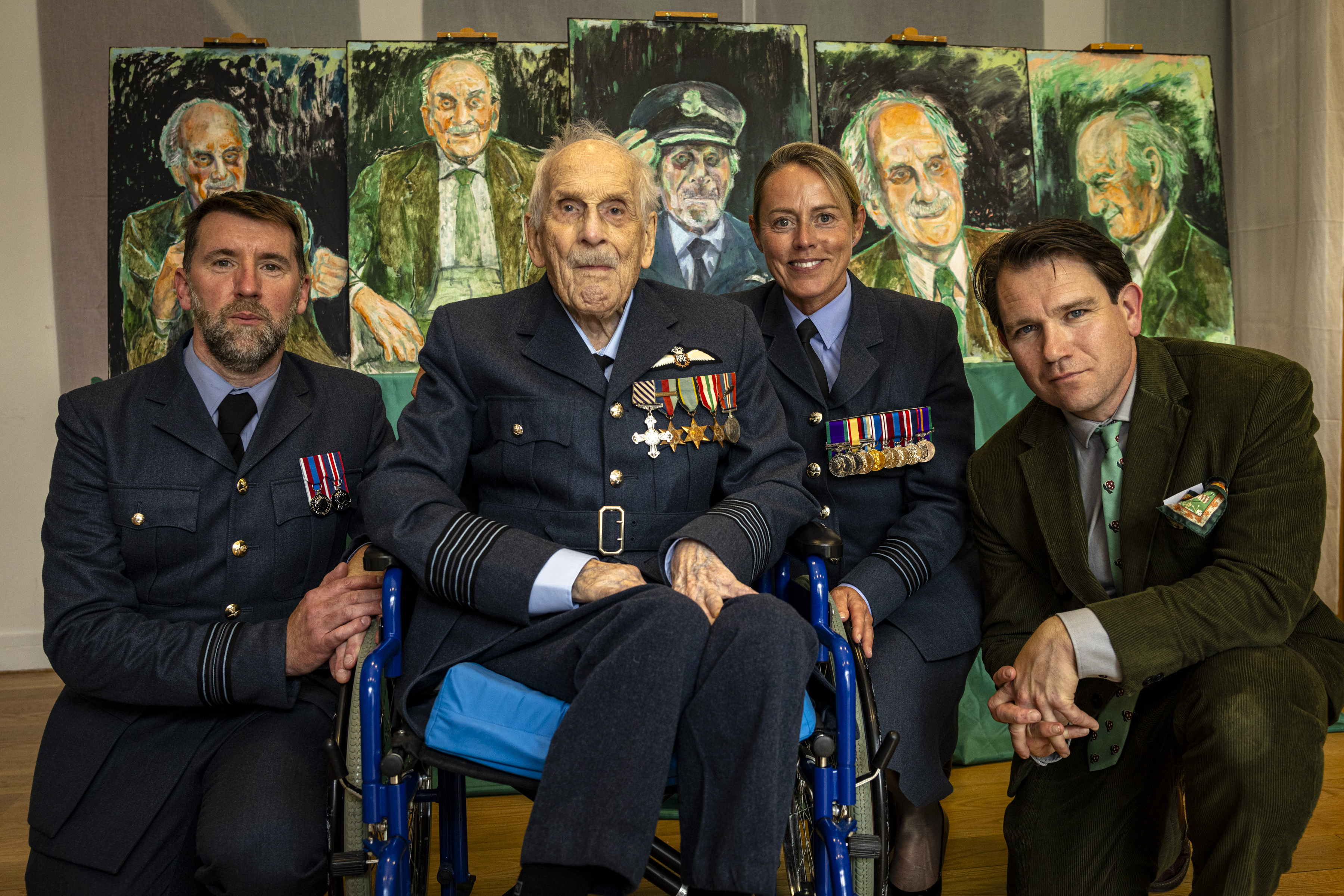 Group Captain John 'Paddy' Hemingway, the last known Battle of Britain pilot, celebrating his 105th birthday at the UK Embassy in Dublin 180724 CREDIT RAF