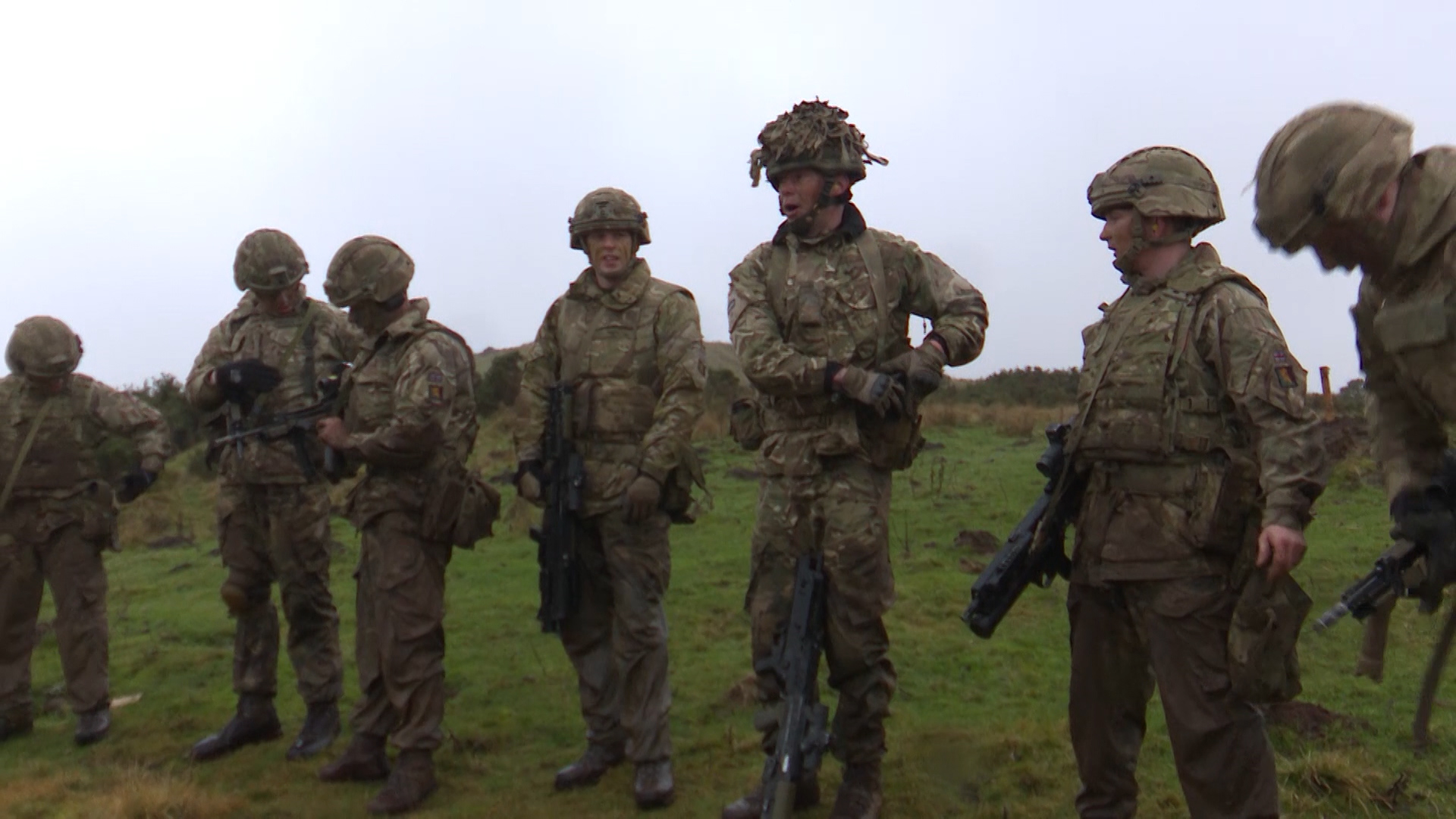 Group of soldiers take part in Exercise Wessex Storm Prep from the Scots Guards 110219 CREDIT BFBS.jpg .jpg	