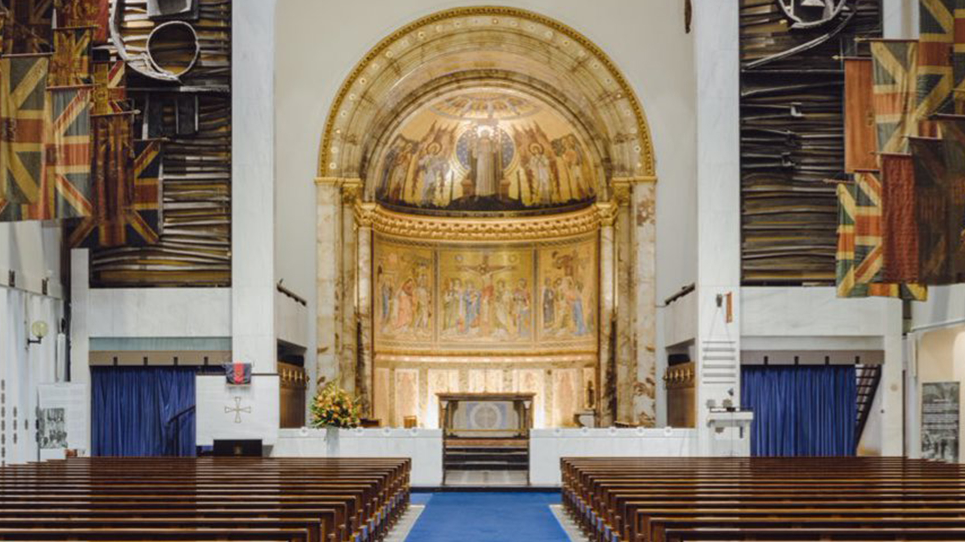 The Royal Military Chapel, better known as The Guards' Chapel, was struck by the flying bomb during the morning service on 18 June 1944 (Picture: TheGuardsChapel)