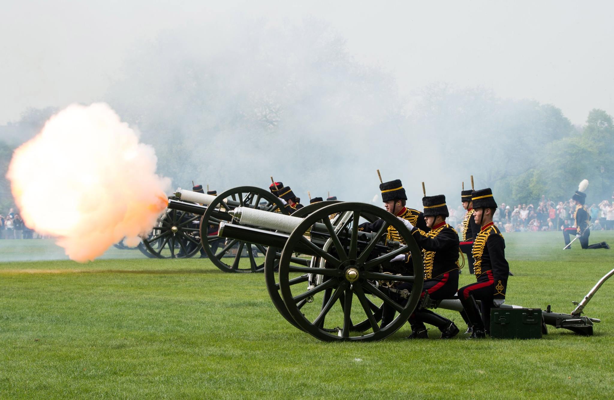 Gun salutes for the Queen's 93rd birthday (British Army).
