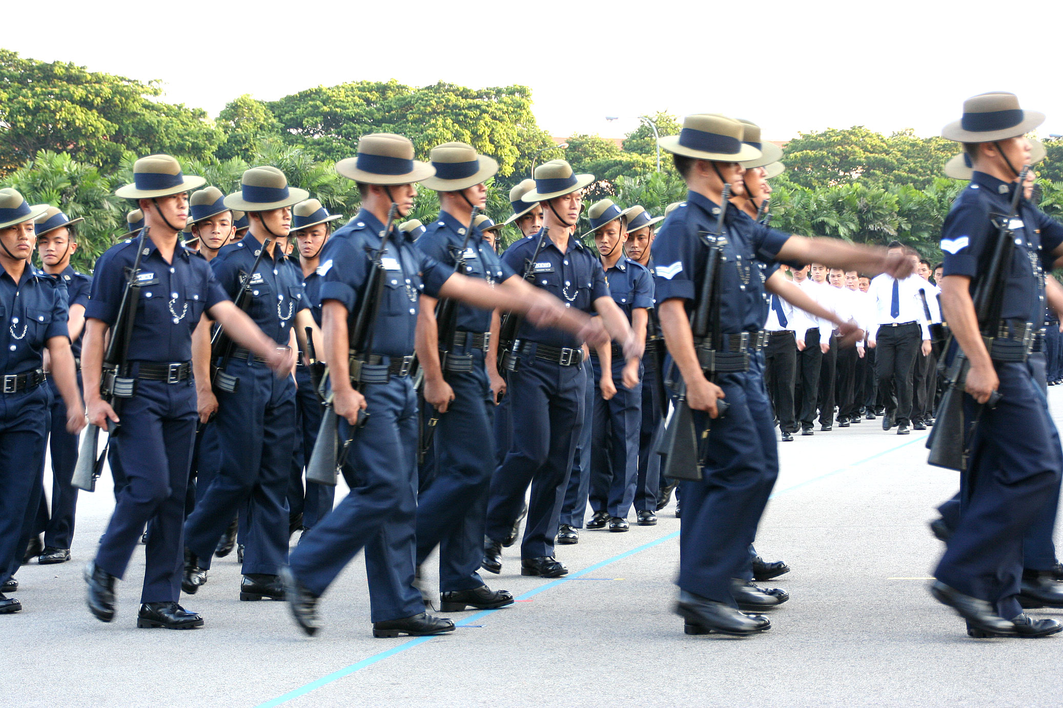 Gurkha Contingent - Police officers in Singapore CREDIT Wikipedia-Huaiwei