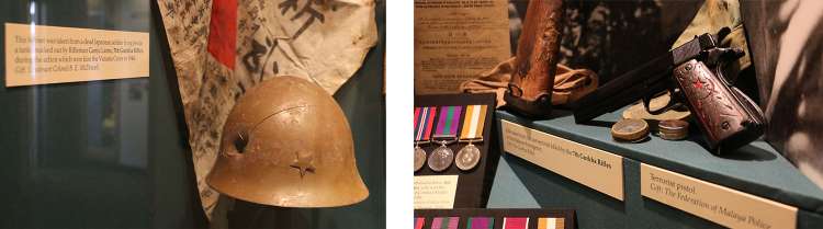 Gurkha Museum Winchester helmet & gun