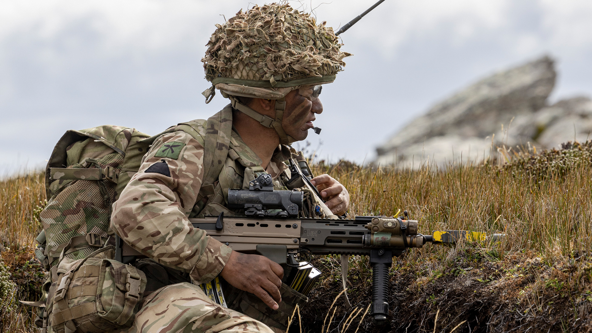 Good comms is essential when operating with fellow platoons and companies within the battalion, as this radio operator demonstrates