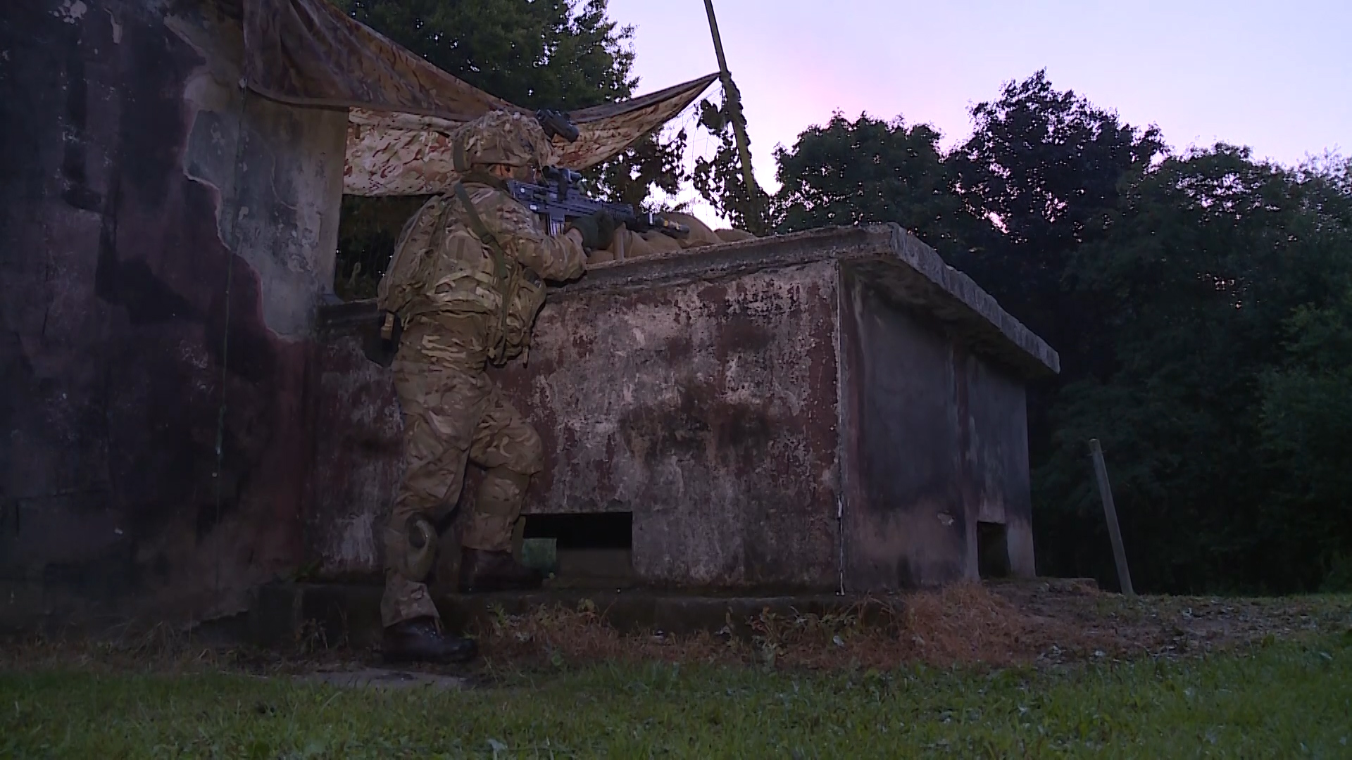 Gurkha recruits are assessed on their urban warfare skills.