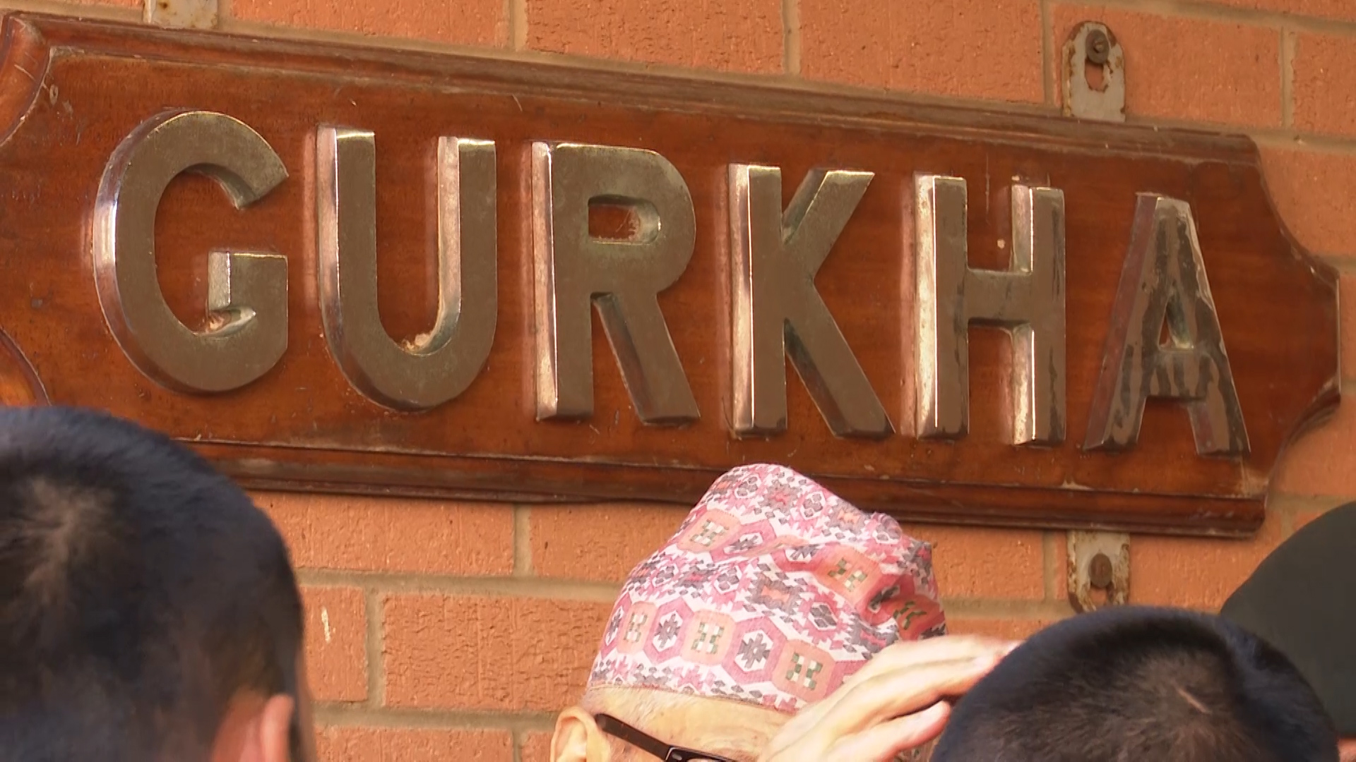 Gurkha sign at Catterick 120219 CREDDIT BFBS