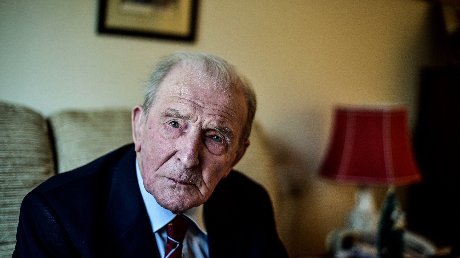 George Johnny Johnson, 95, at his home in Bristol, as the last surviving British Dambuster