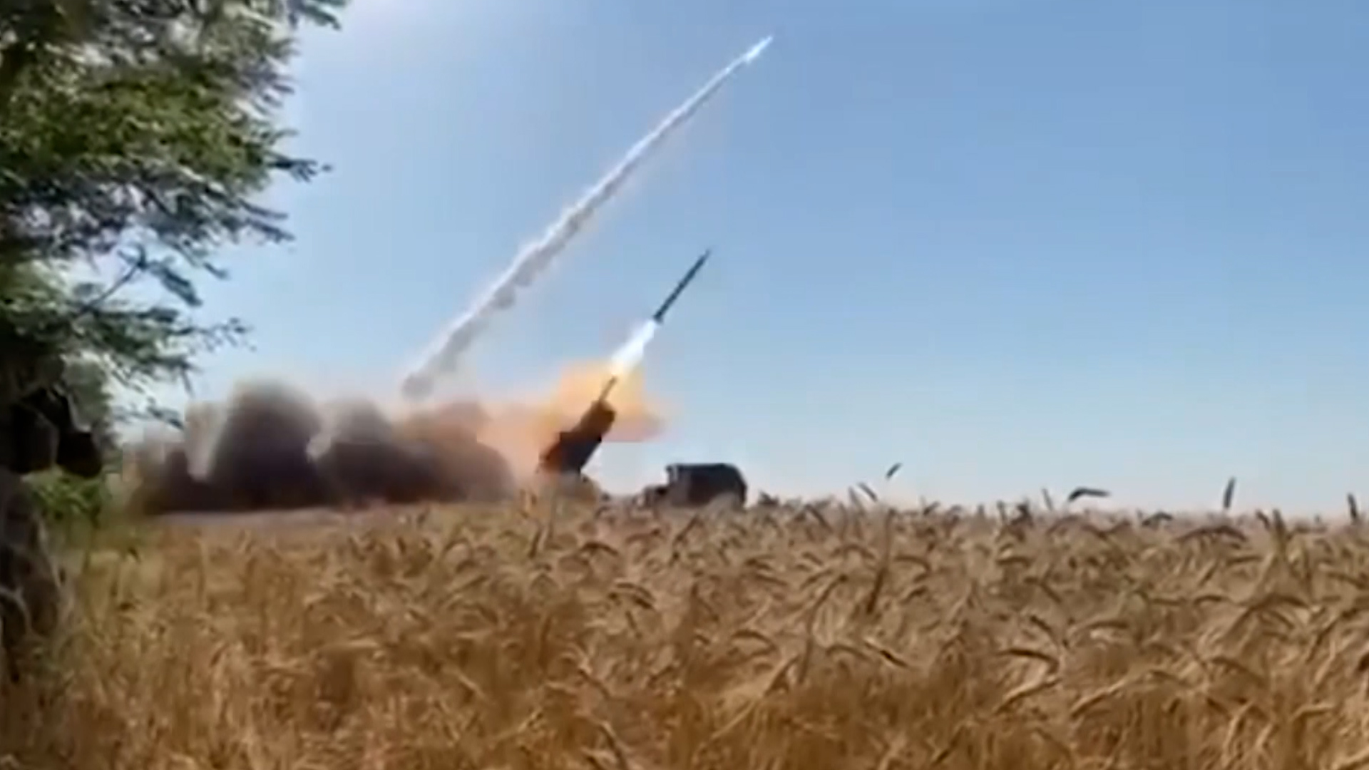Himars systems - pictured being fired in Ukraine