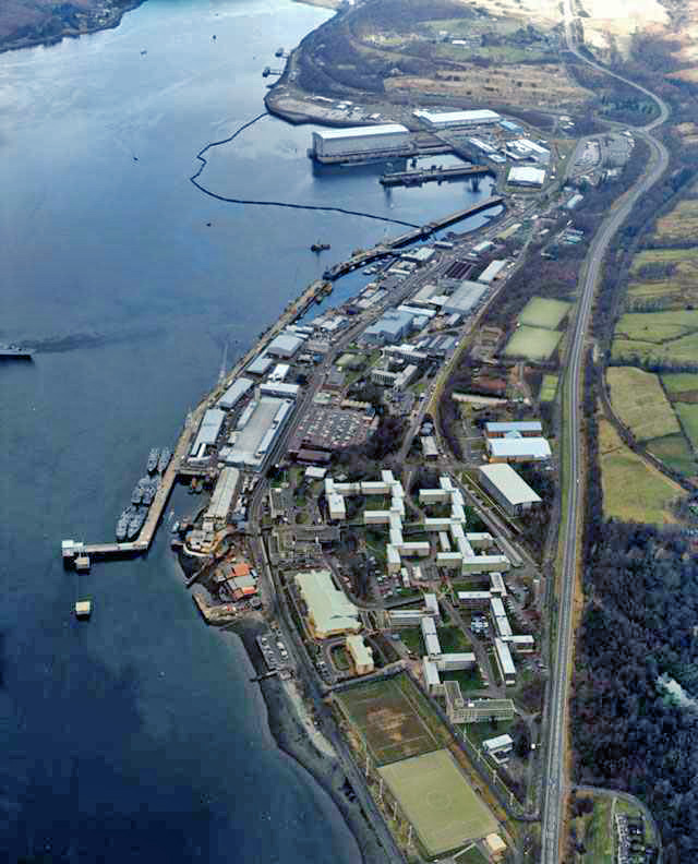 Her Majesty's Naval Base, Clyde primarily sited at Faslane