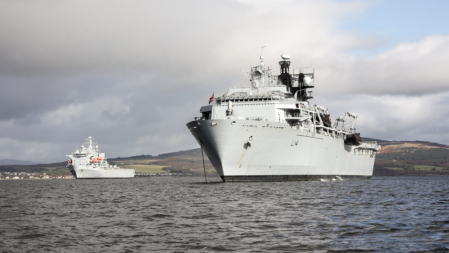 HMS Albion in Scotland while participating in a previous Joint Warrior Exercise Date unknown CREDIT ROYAL NAVY