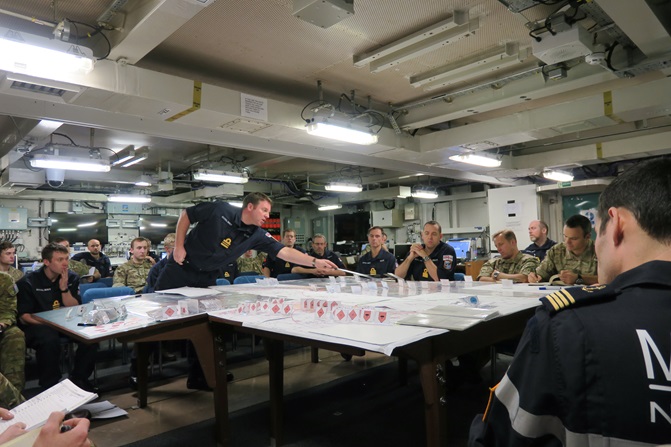 HMS Albion leads amphibious forces Credit Royal Navy 220319