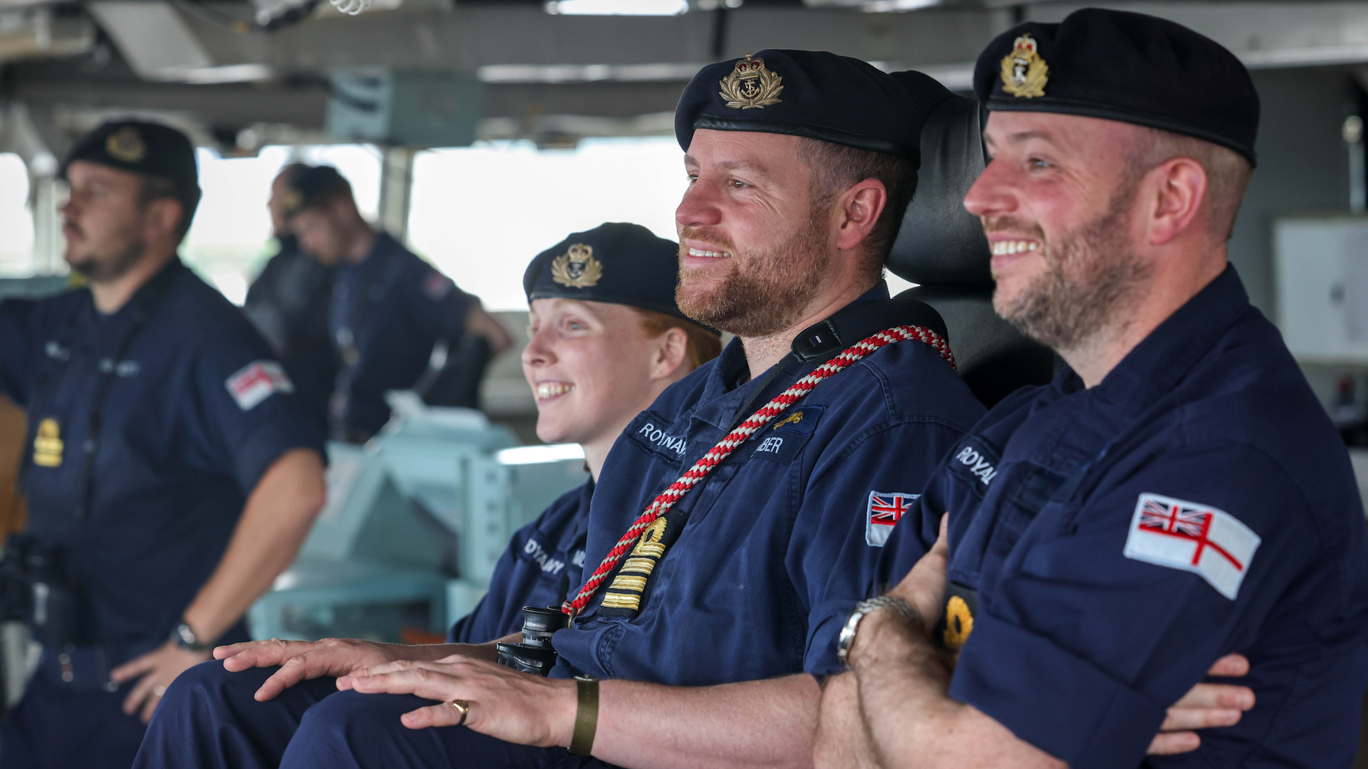 HMS Albion personnel smile as they return to Plymouth for possibly the ship's final time (Picture: Royal Navy).