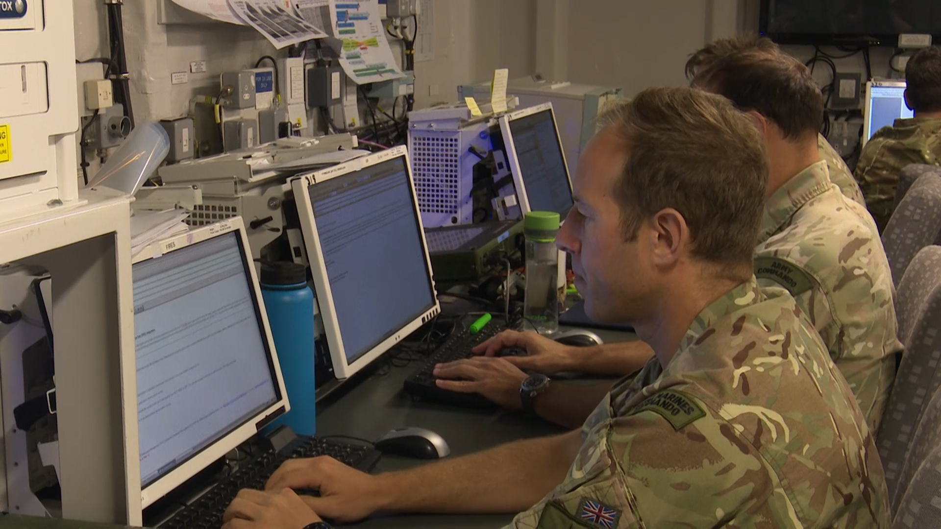 HMS Albion's Command Planning Room 021118 CREDIT BFBS
