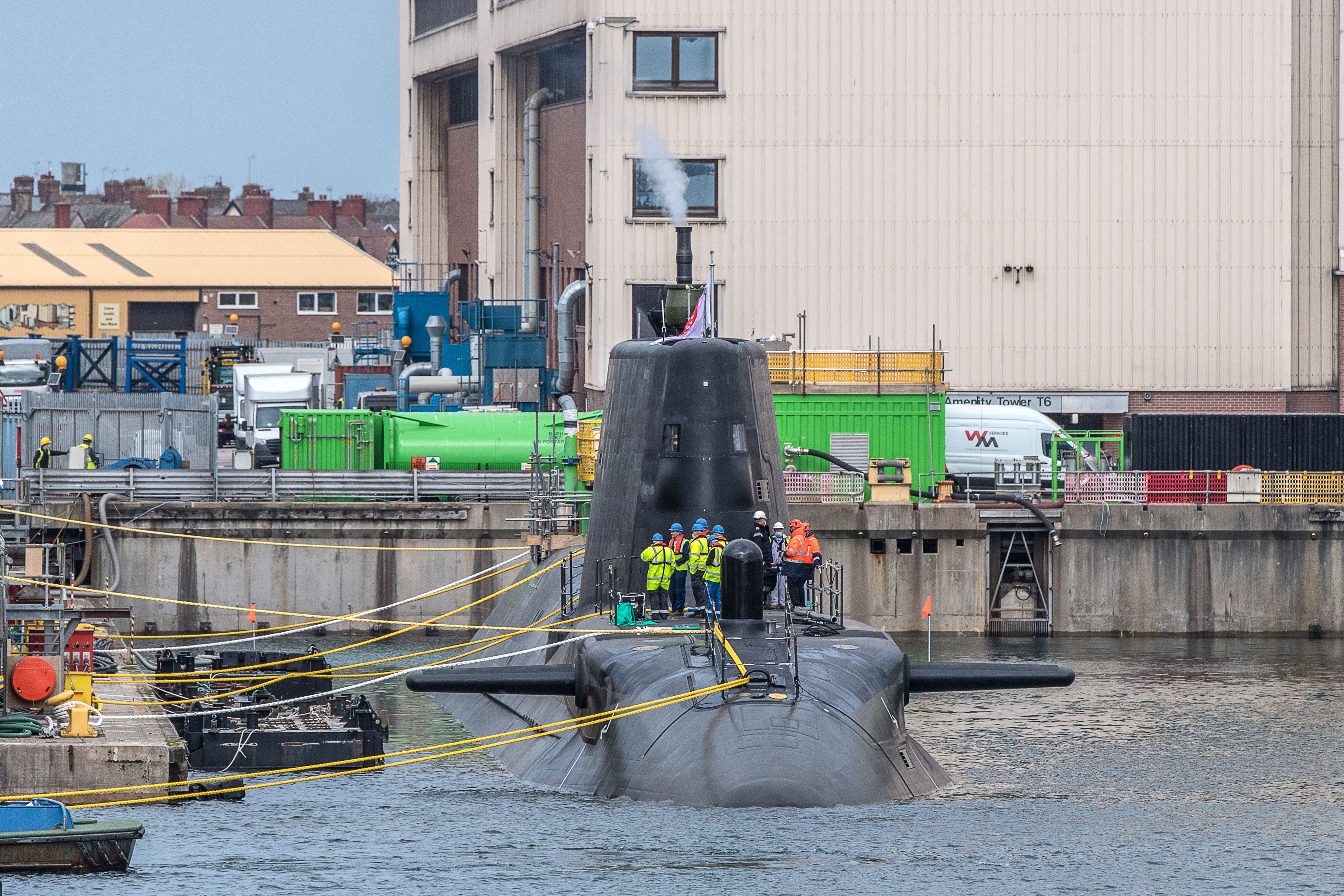 HMS Anson in her new home of Wet Dock Quay 17052021 CREDIT BAE Systems