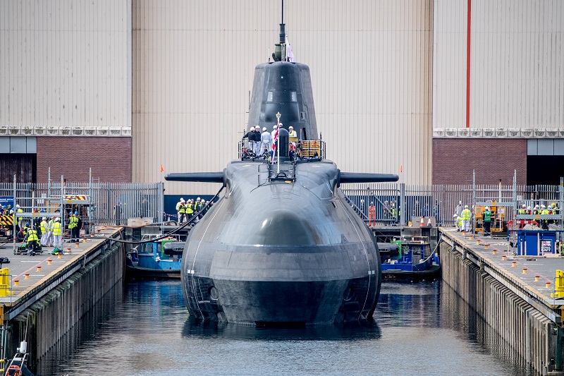 HMS Anson sits in the water for the first time 17052021 CREDIT BAE systems