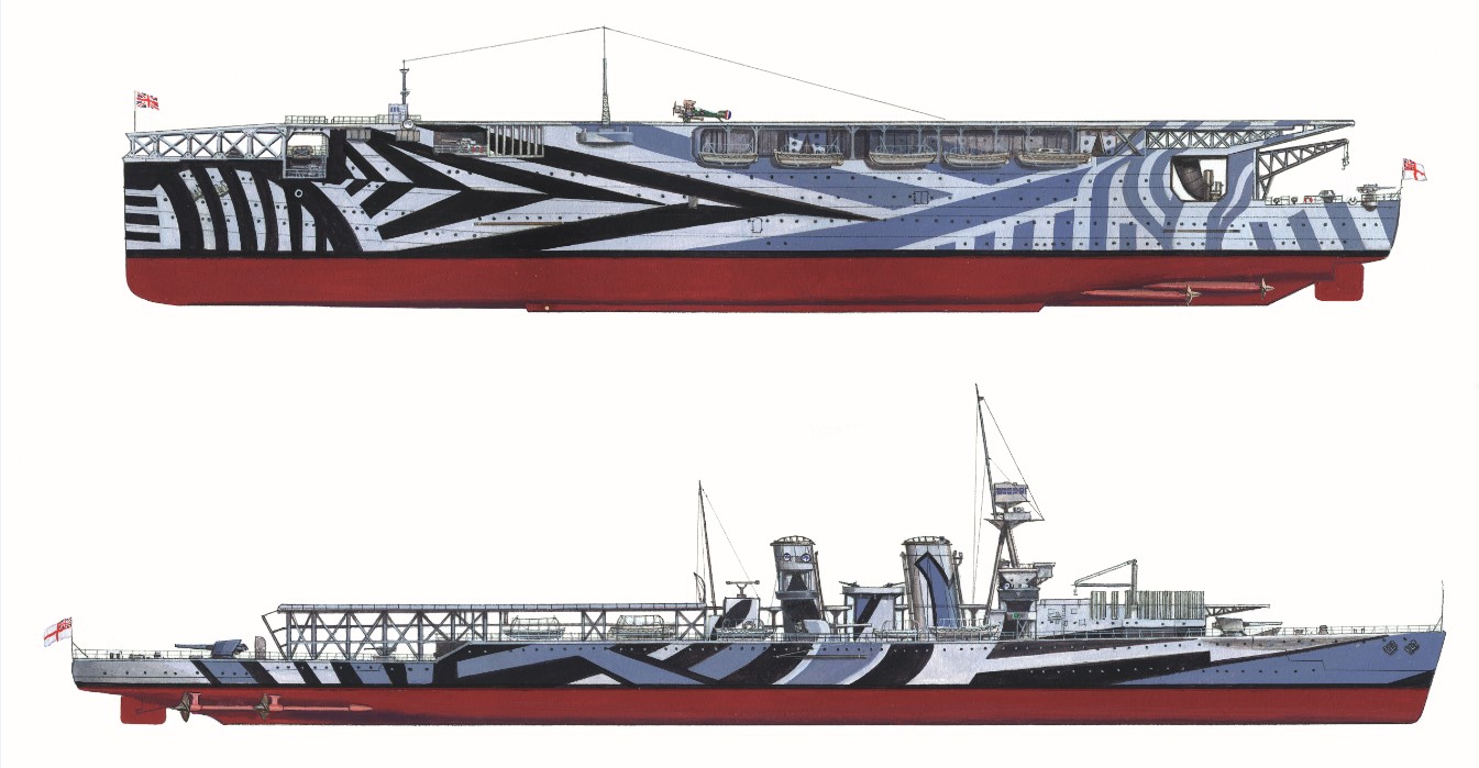 HMS Argus and HMS Vindictive