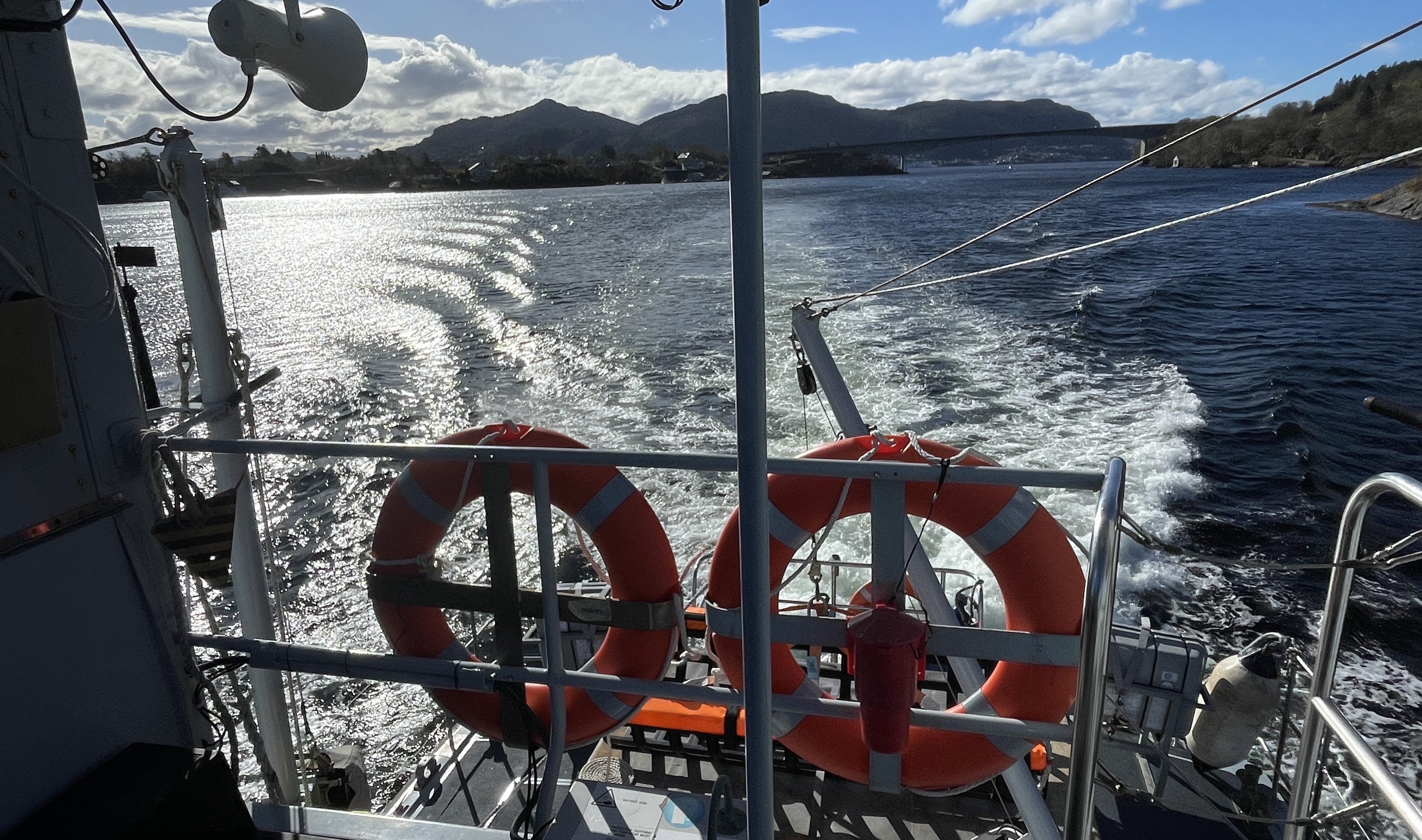 The Norwegian fjord from HMS Biter