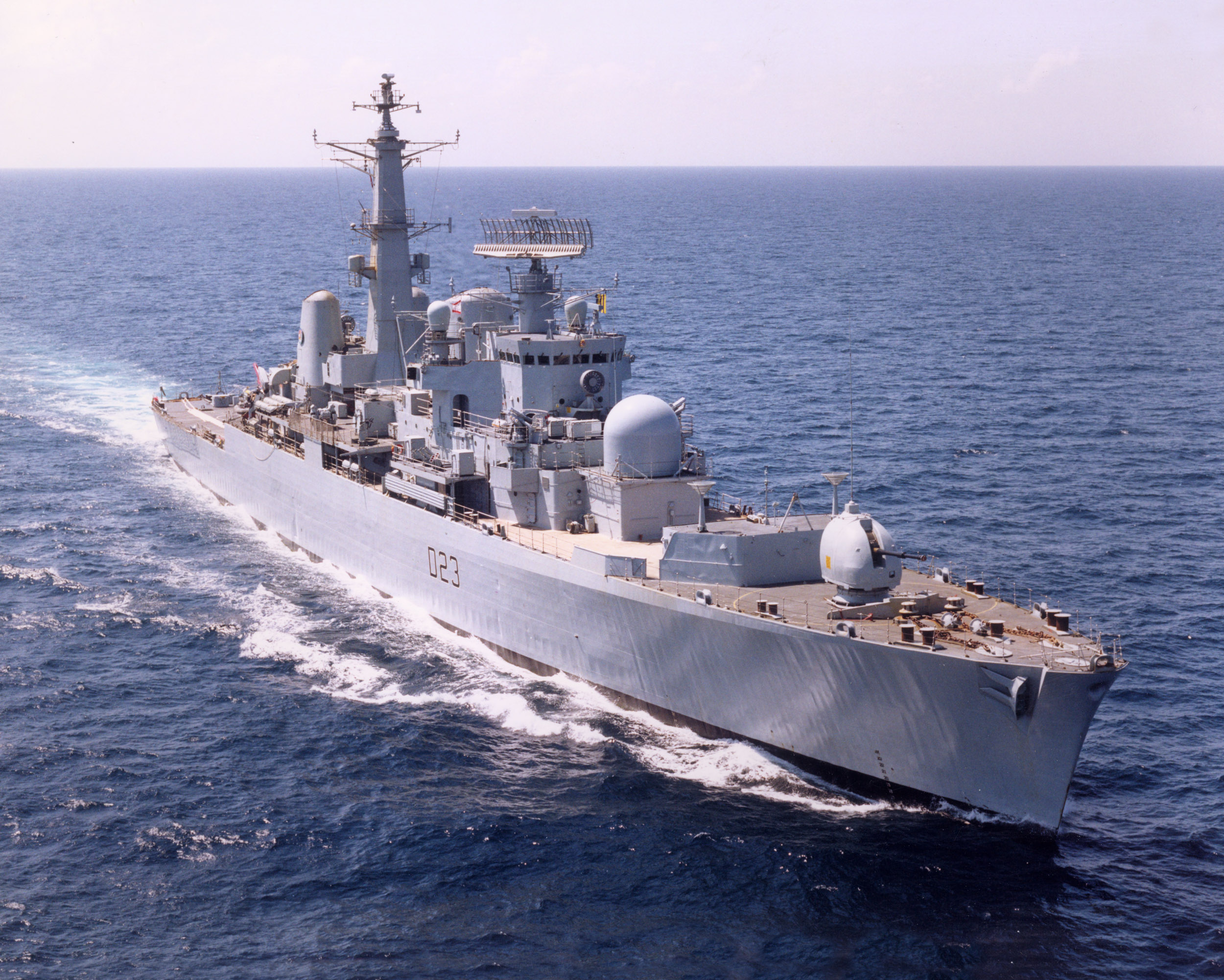 HMS Bristol Type 2 Destroyer is currently moored at His Majesty's Naval Base, Portsmouth and is also up for sale (Picture: Royal Navy). 