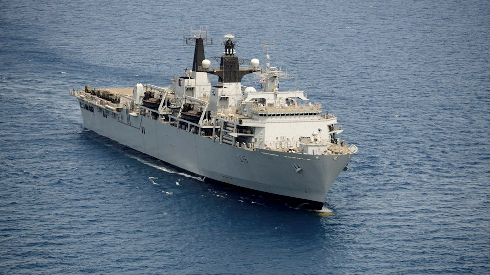 HMS Bulwark off the coast of Sicily