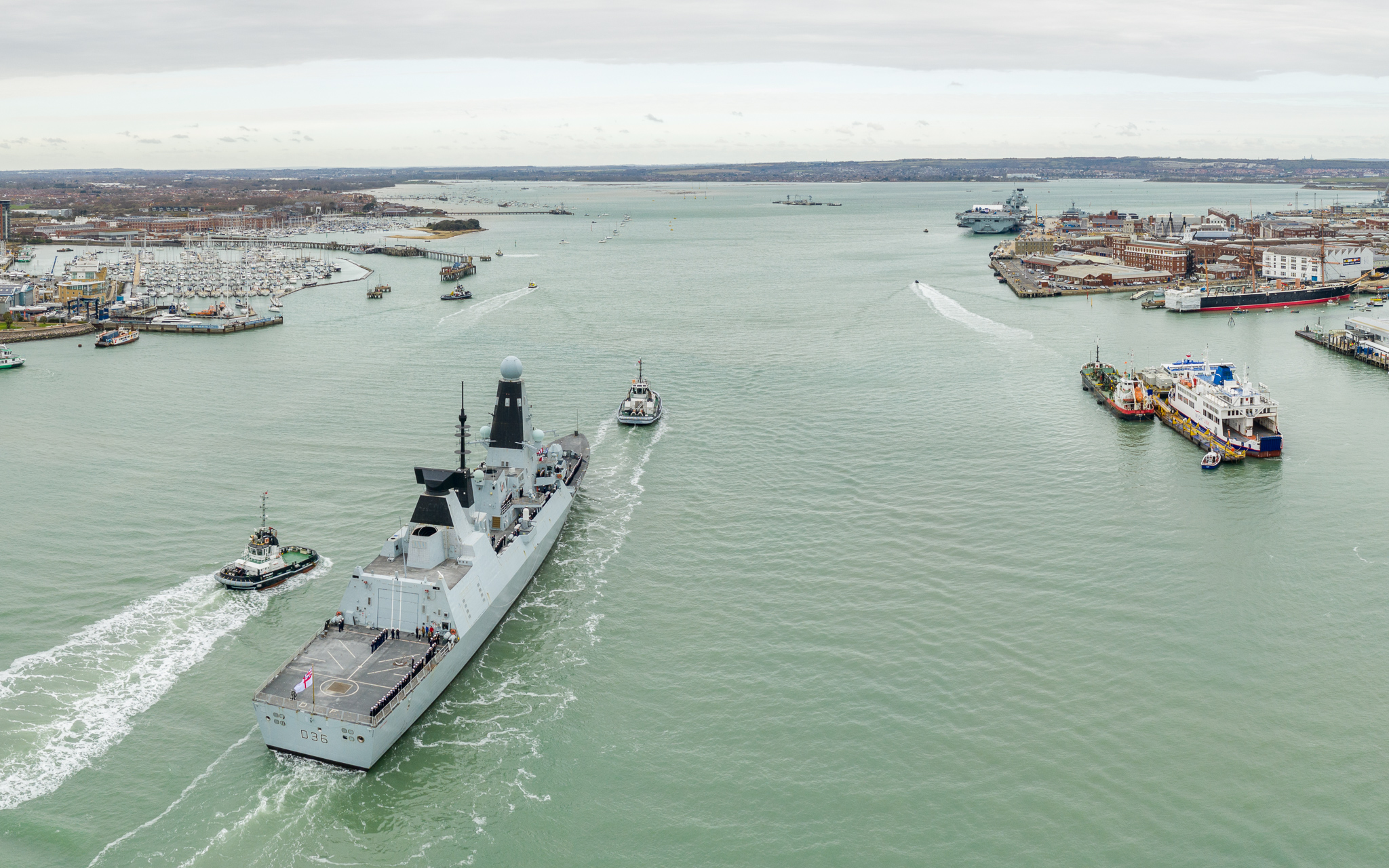 The ship's homecoming was cancelled over COVID-19 (Picture: Royal Navy).
