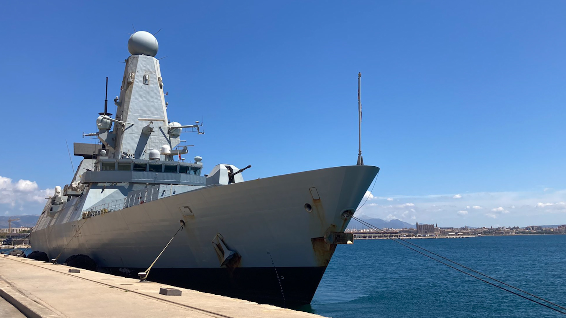 HMS Diamond Palma Mallorca sailing home Red Sea deployment 260624 CREDIT UK DEFENCE SPAIN X