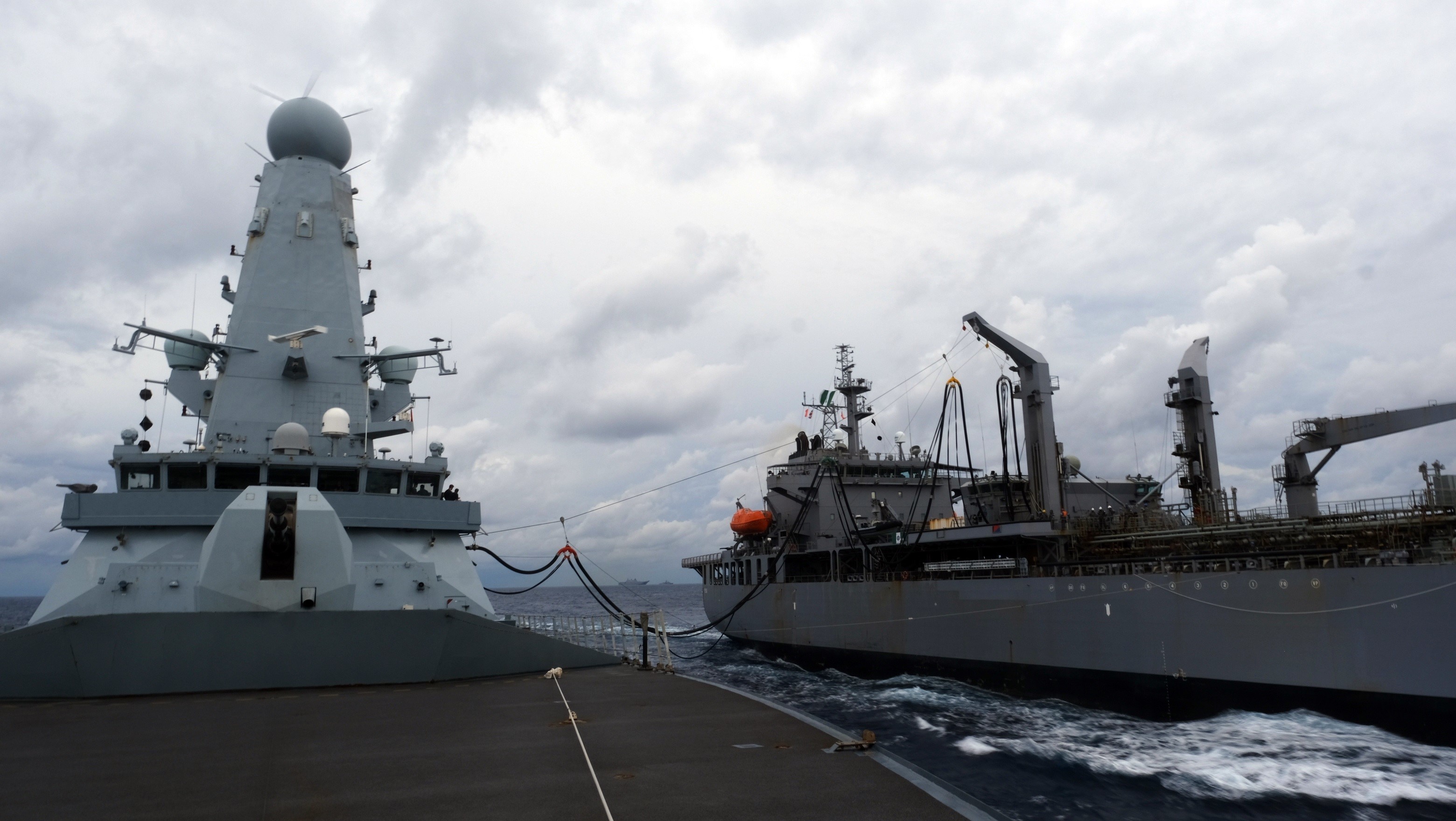 HMS Diamond and Australian Navy Canberra, Sirius and Anzac working together 3 day bilateral exercise 04102021 Credit HMS Diamond