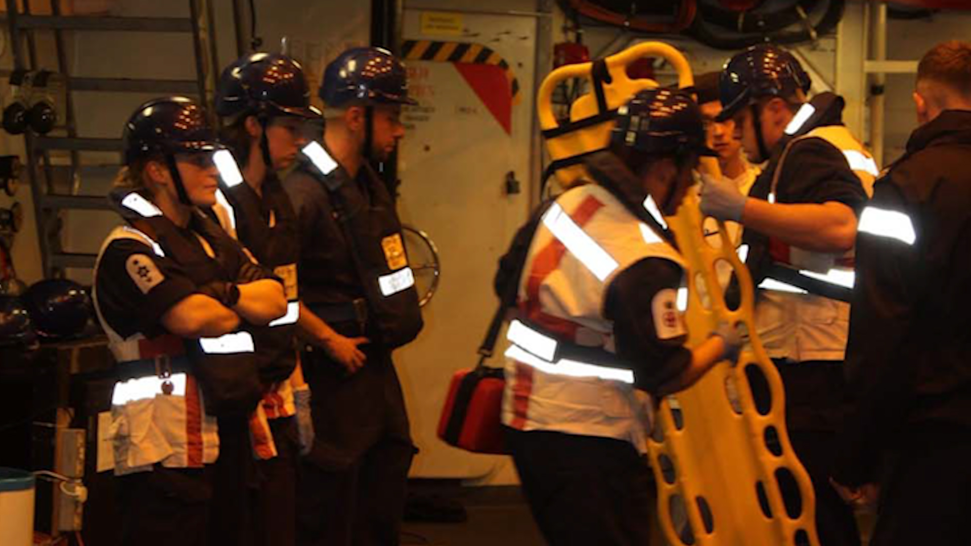 HMS Diamond sailors get ready to launch the ships seaboat to help the yacht 26102023 CREDIT Royal Navy