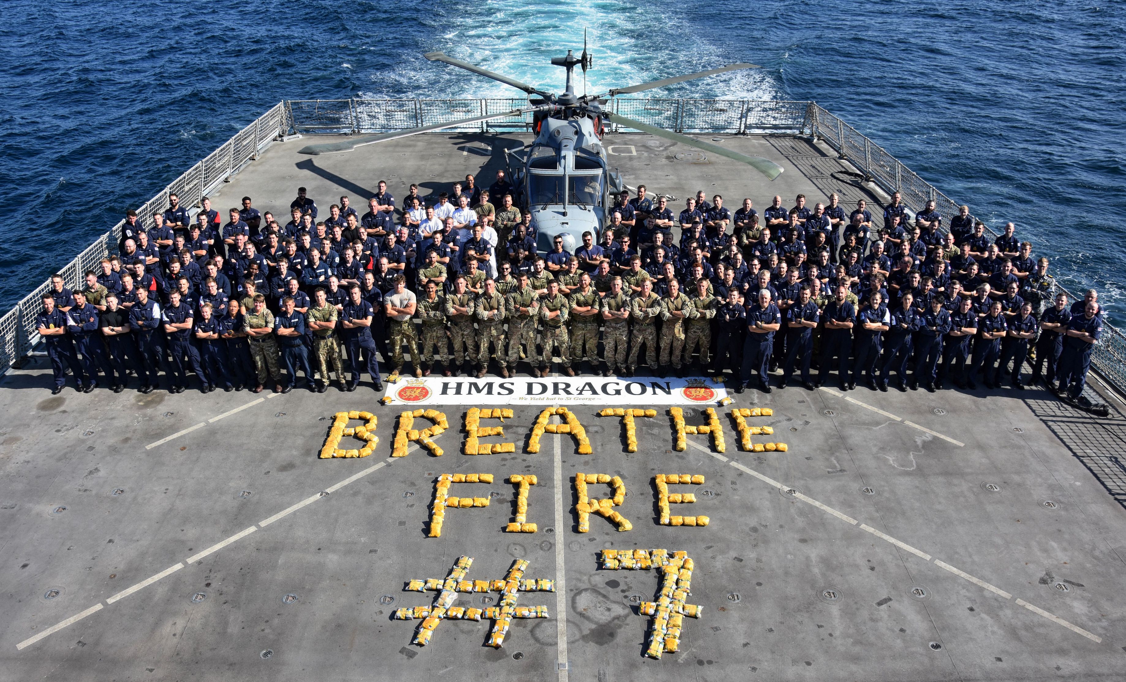 HMS Dragon makes seventh successful drugs bust in Middle East (Picture: Royal Navy).