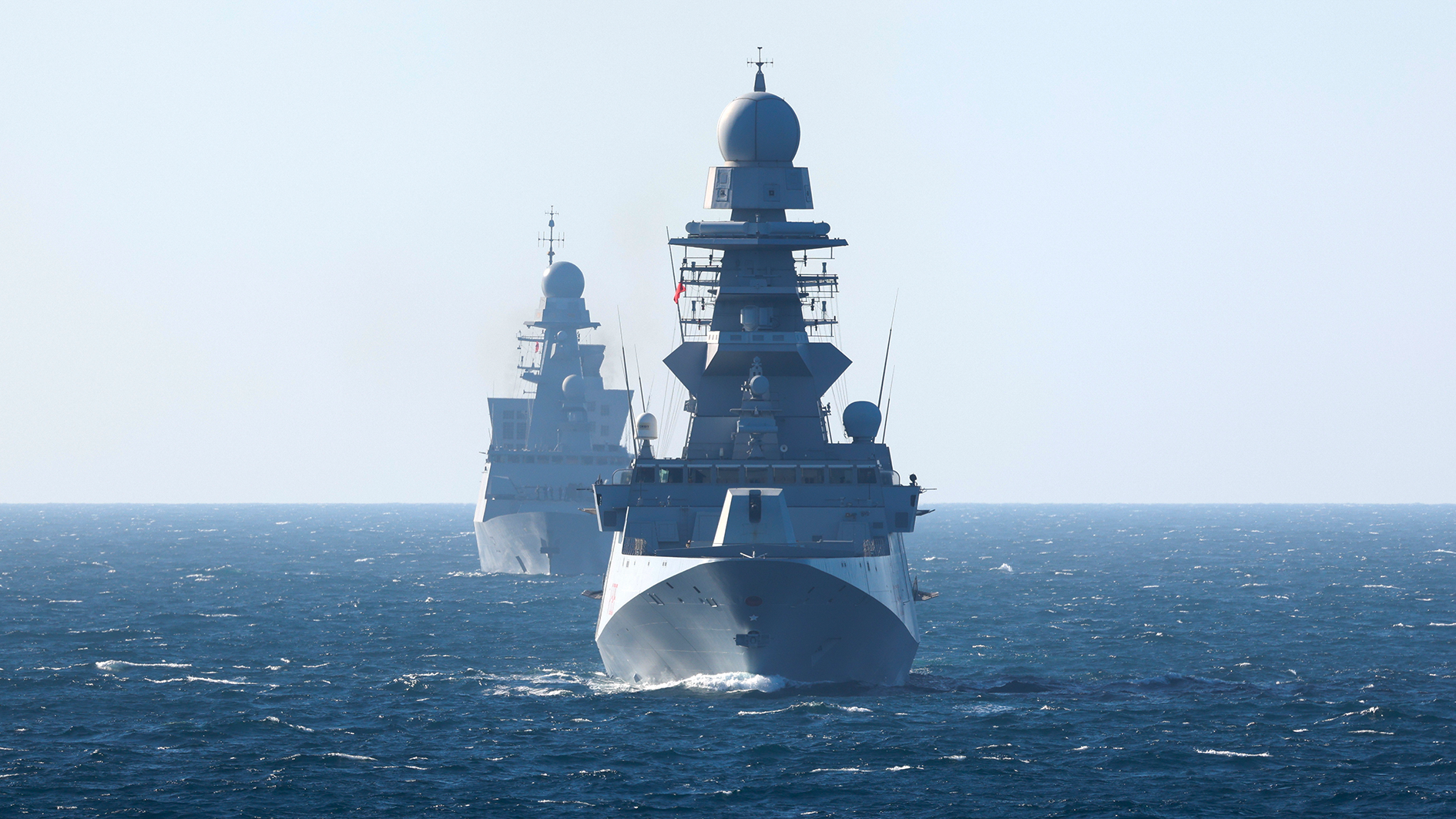 HMS Duncan exercises with French carrier in the Mediterranean CREDIT ROYAL NAVY.