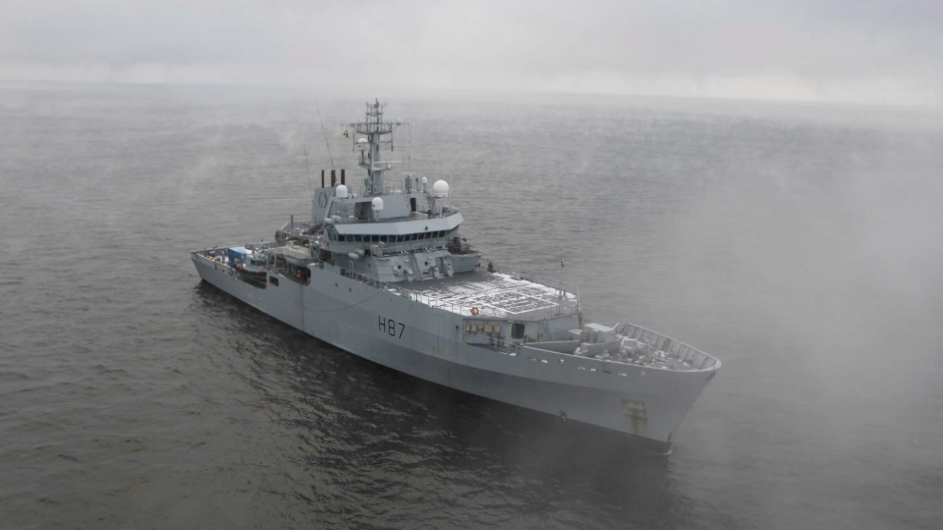 HMS Echo in the Baltic (Picture: Lithuanian Navy).