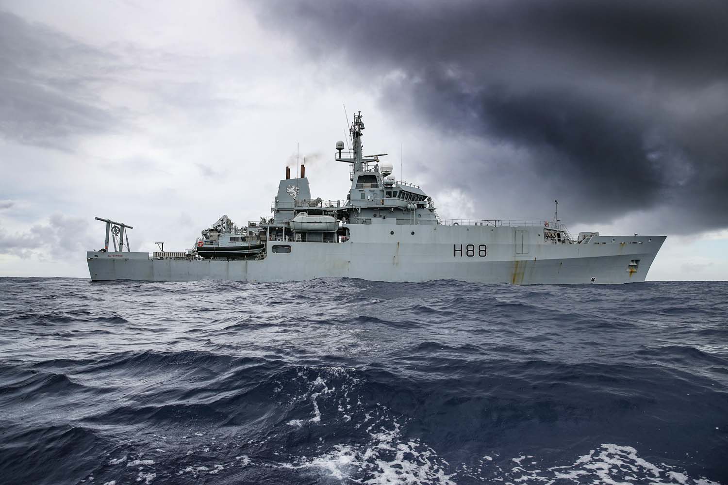 HMS Enterprise Evacuate Ill Sailor