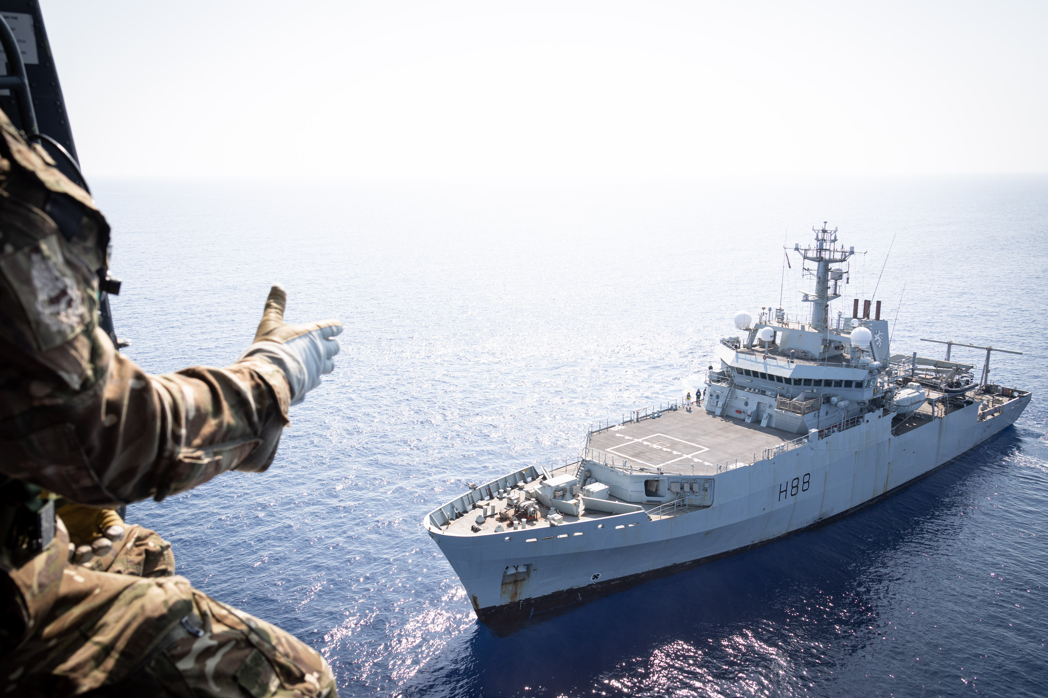 Cover image: HMS Enterprise with 84 Squadron and Cypriot forces during a search and rescue exercise in Cyprus (Picture: Royal Navy-SAC Laura Bullas).