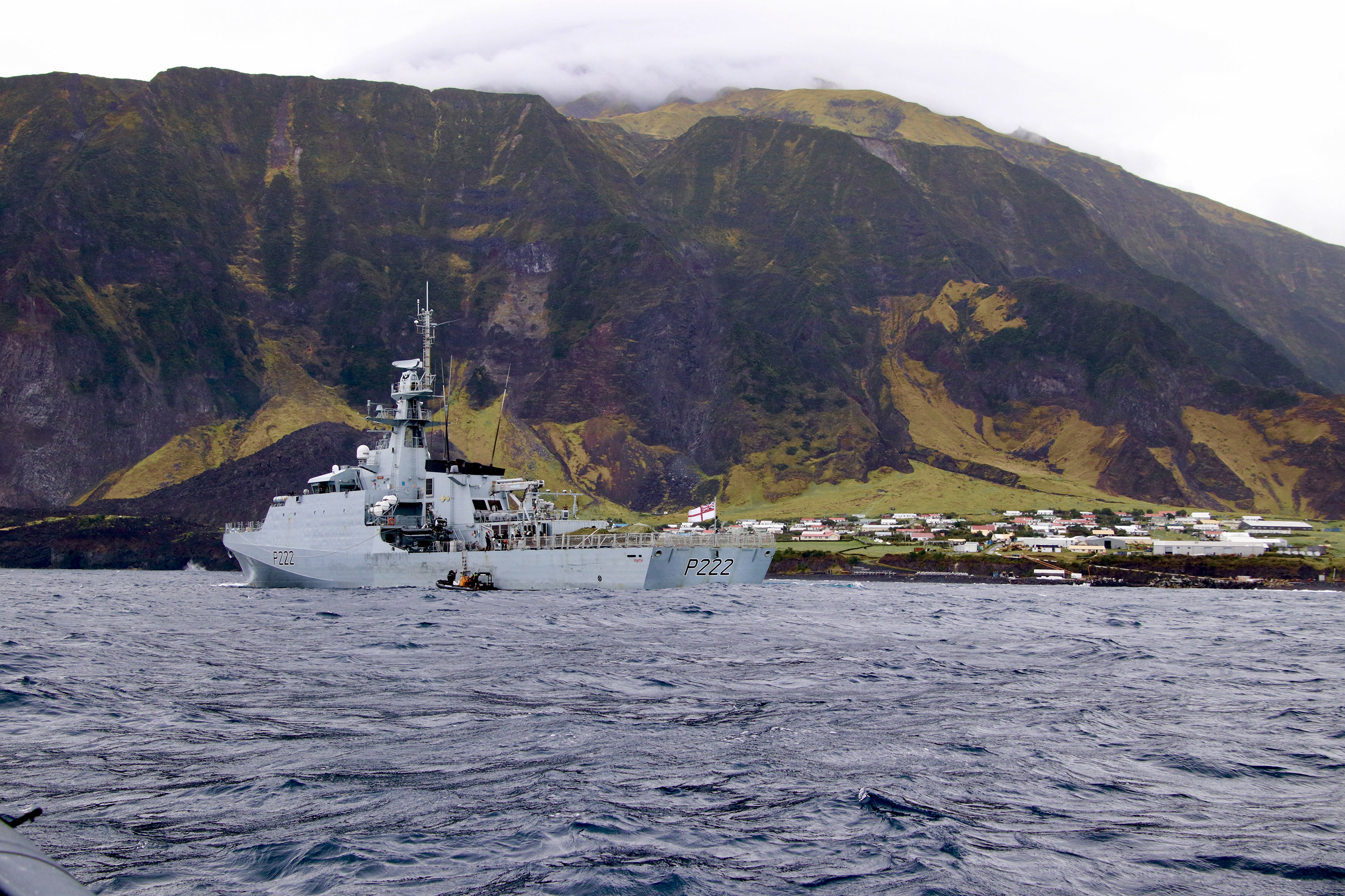 Cover image: HMS Forth delivering the vaccines to Tristan da Cunha (Picture: MOD).