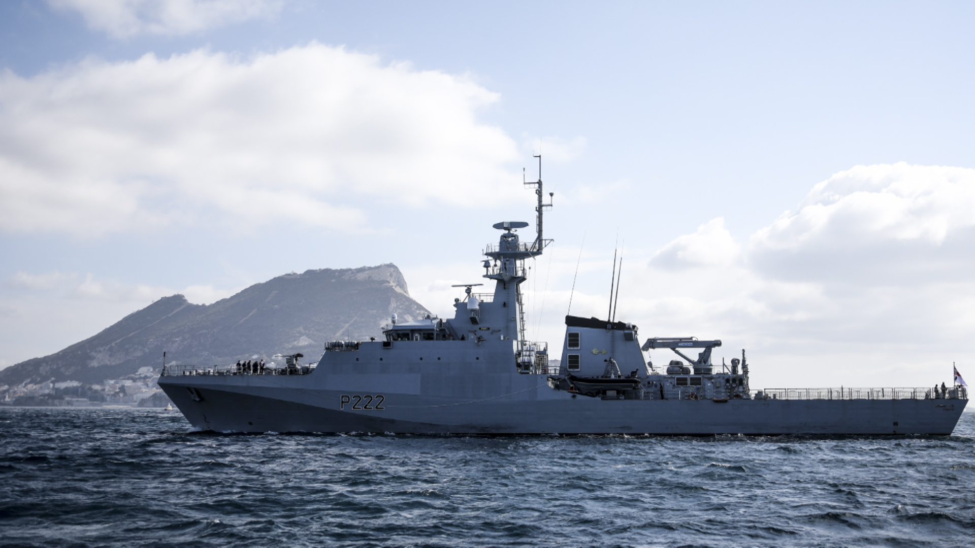 HMS Forth Gibraltar Rock CREDIT ROYAL NAVY