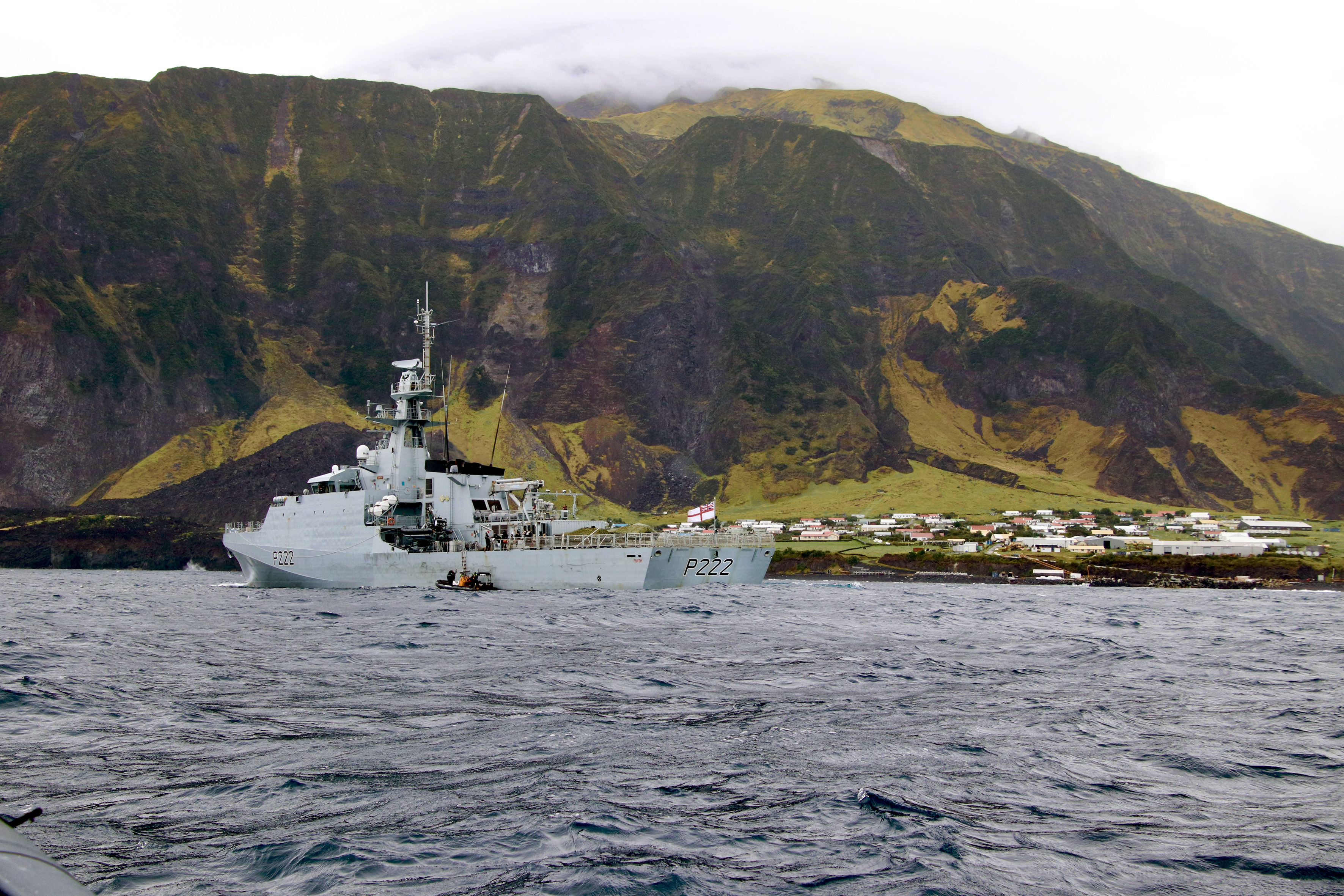 HSM Forth COVID Vaccine Delivery Tristan da Cunha South Atlantic 290421 CREDIT MOD