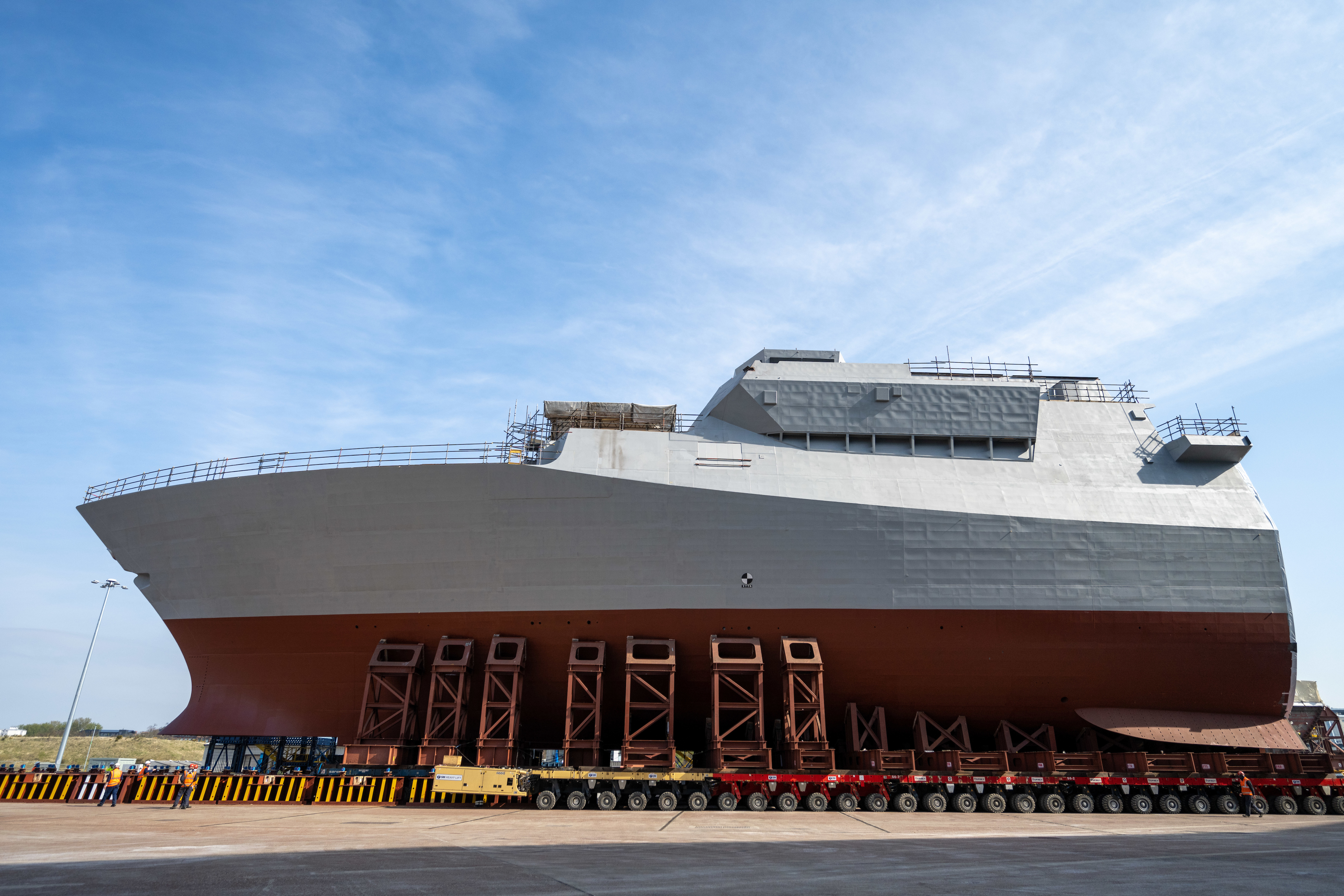 	HMS Glasgow roll out open air first Royal Navy Type 26 frigate