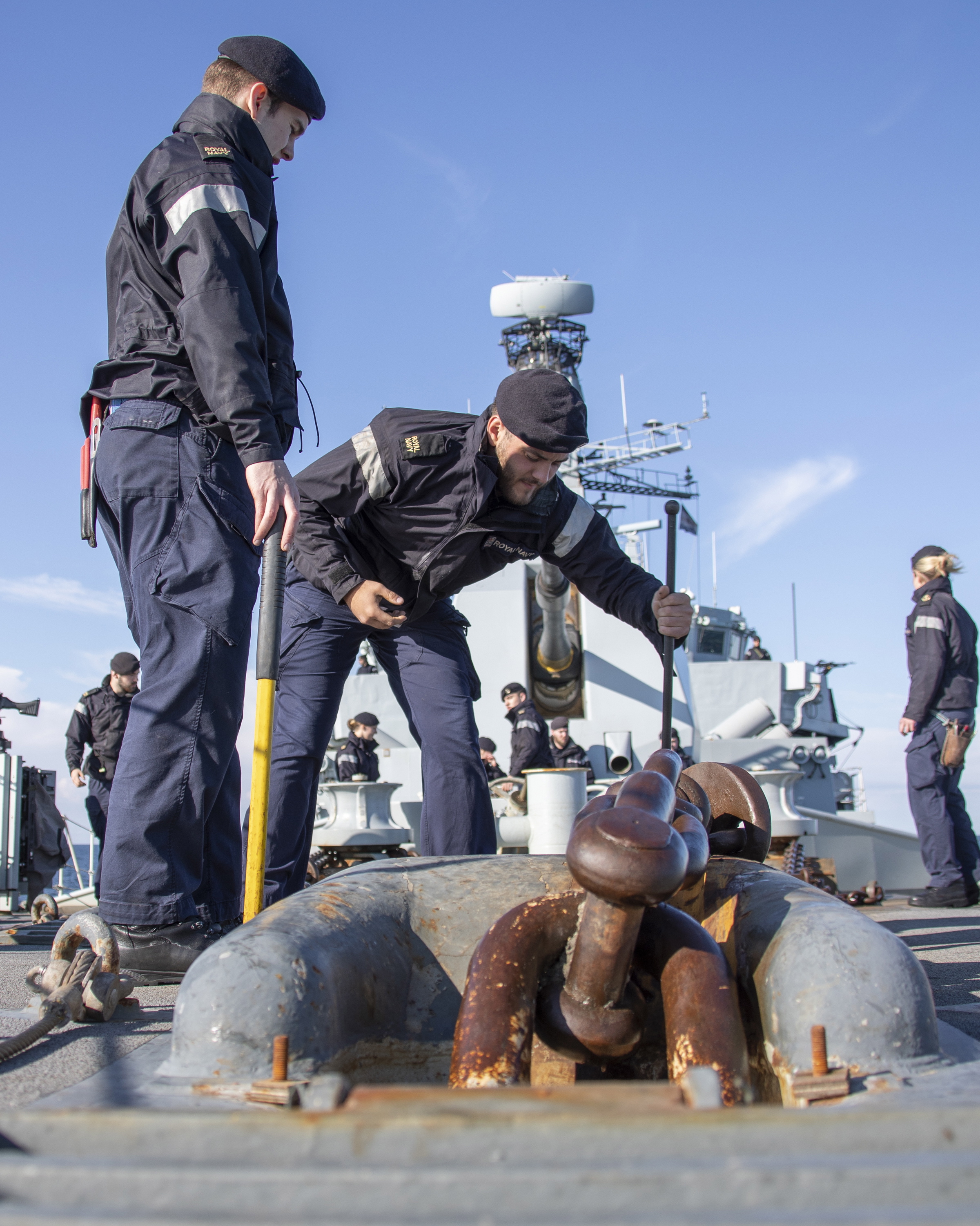 HMS Kent arriving into Gothernburg, Sweden, ahead of exercise