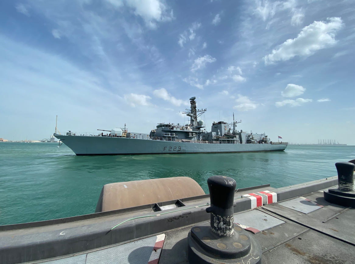 HMS Lancaster arrives in Bahrain (Picture: Royal Navy).