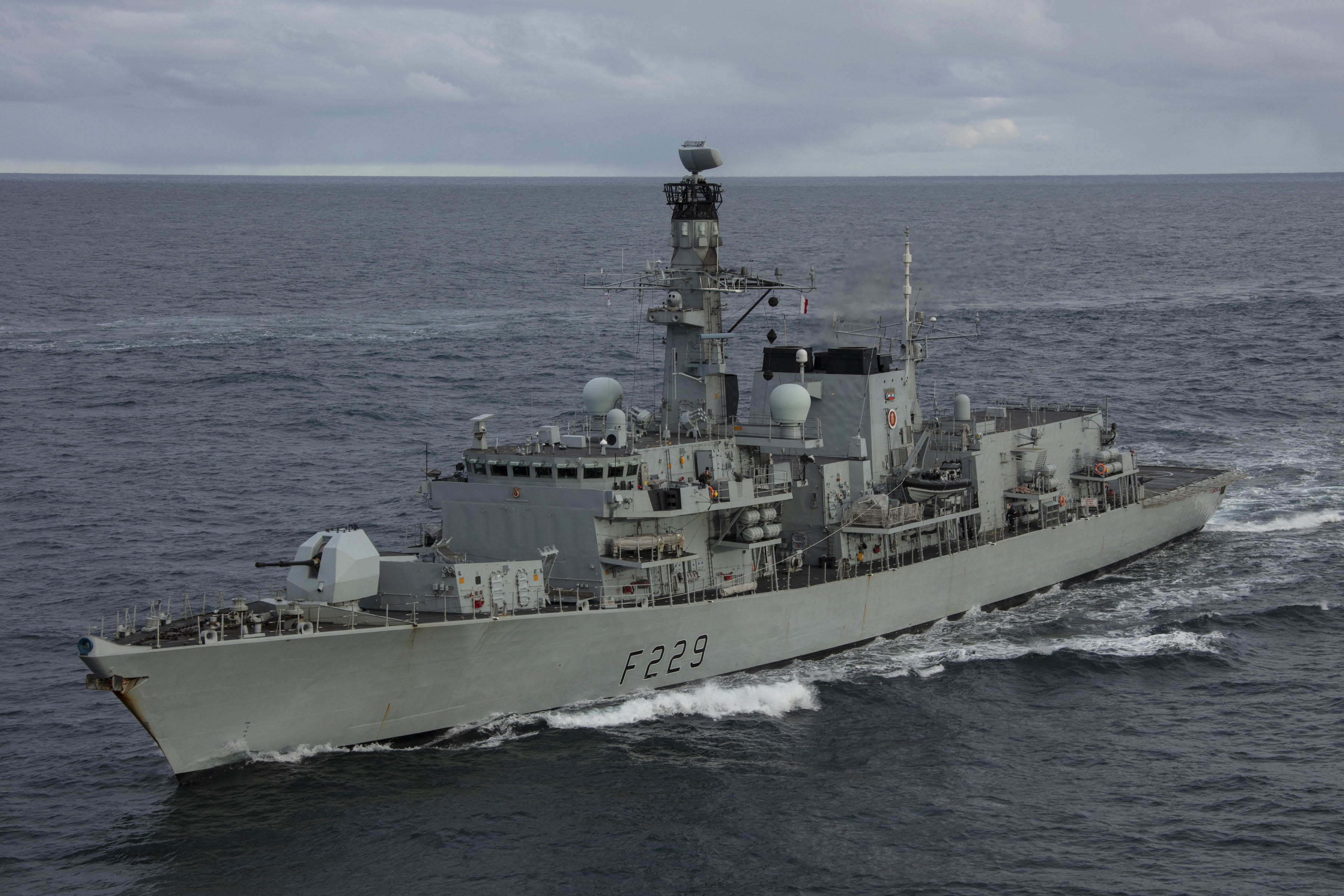 HMS Lancaster carries out its role helping to lead a task group on Baltic security patrol in March 2021 (Picture: Royal Navy).
