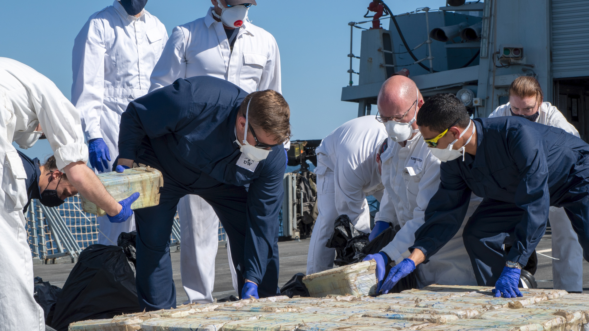 The drugs seized weighed more than one tonne in total 