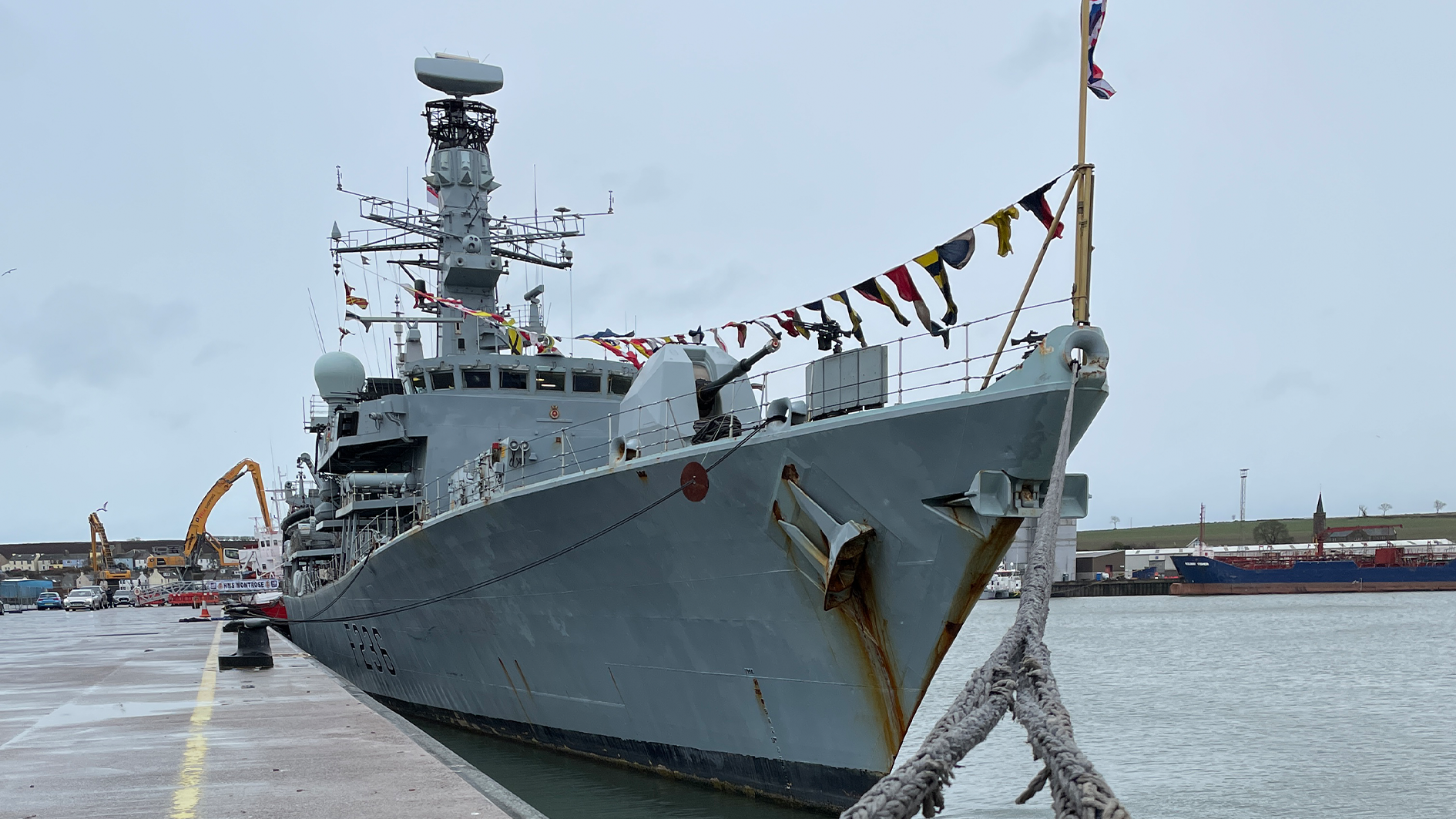 The Type 23 Frigate paid her last visit to her affiliate town of Montrose