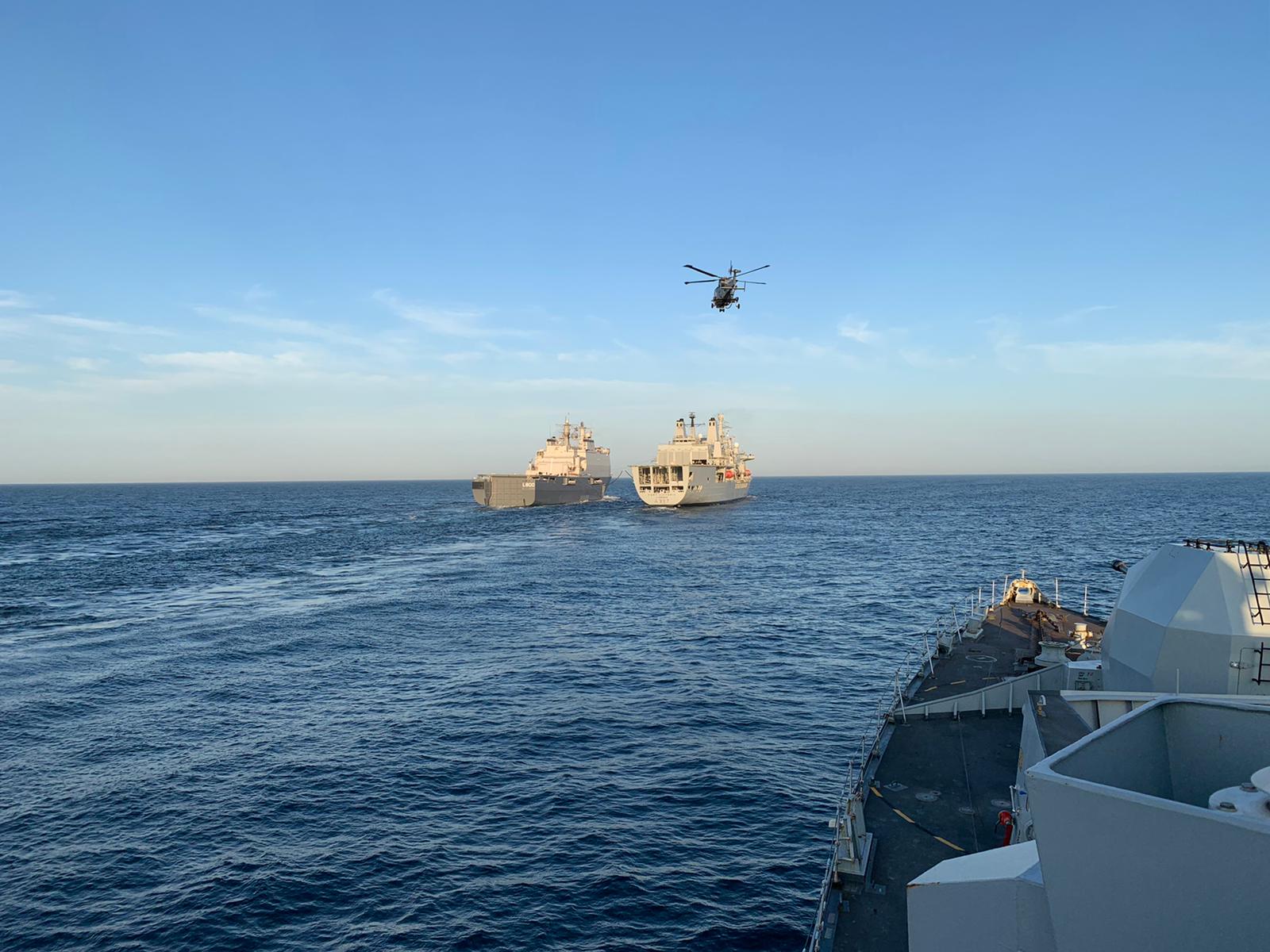 HMS Northumberland's Wildcat helicopter will also used during the training (Picture: Royal Navy).