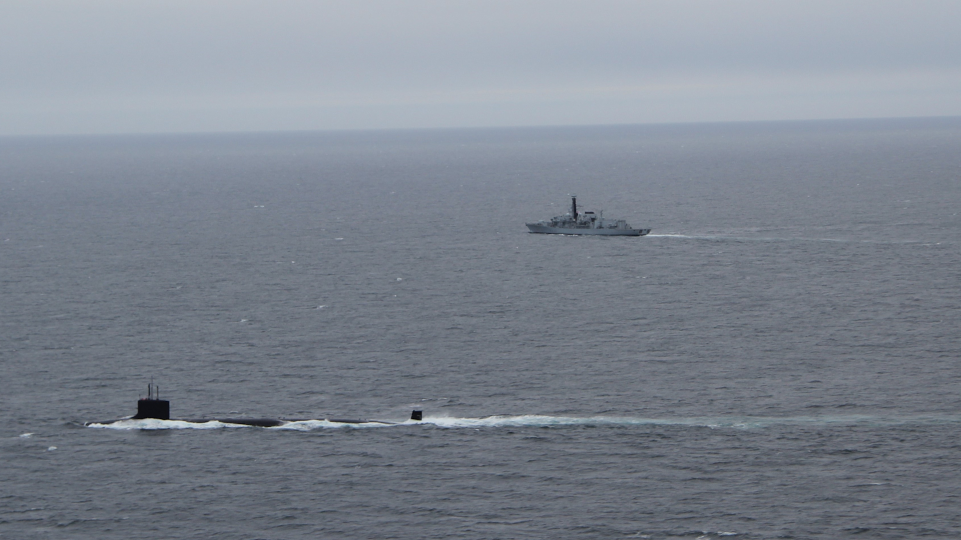HMS Northumberland hunting submarines on Exercise Cutlass Fury (Picture: Royal Navy).