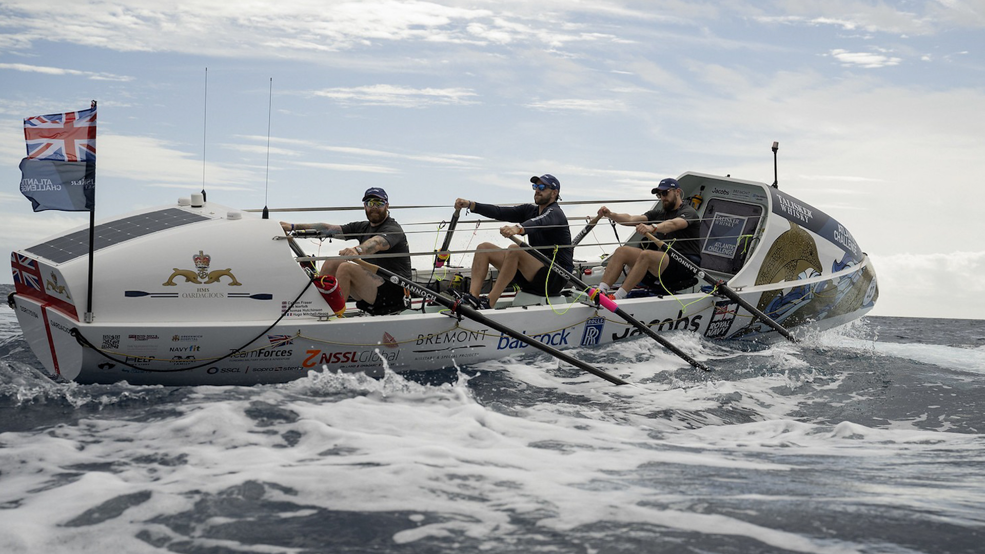HMS Oardacious take on the Talisker Whisky Atlantic Challenge